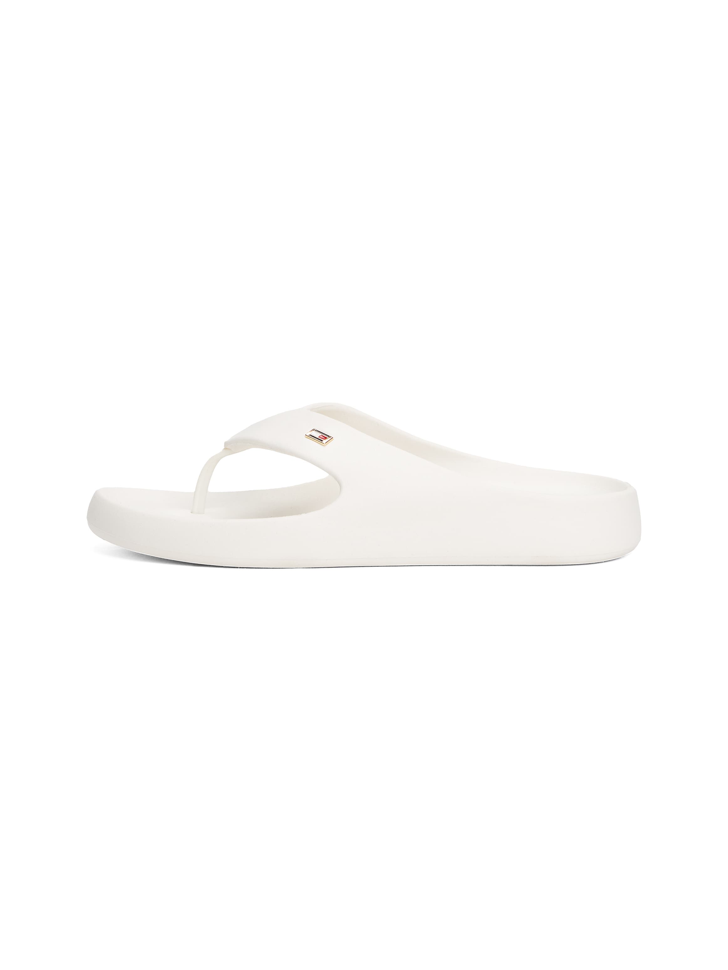 Tommy Hilfiger Zehentrenner »TH COMFORT BEACH SANDAL«, Dianette, Sommerschuh, Bequemschuh mit kleiner Logostickerei