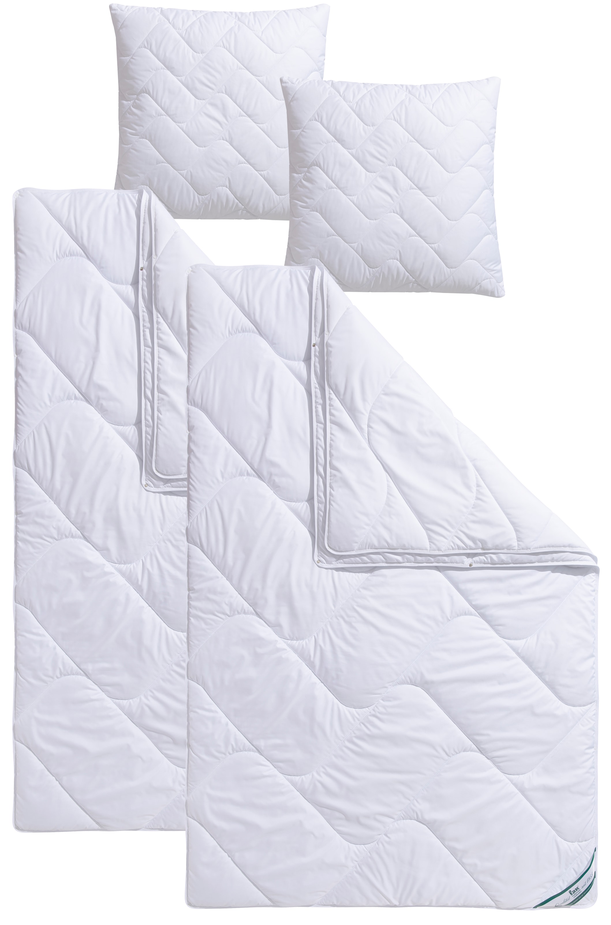 fan Microfaserbettdecke + Kopfkissen »Bettwaren-Set in 135x200 cm, für Somm günstig online kaufen
