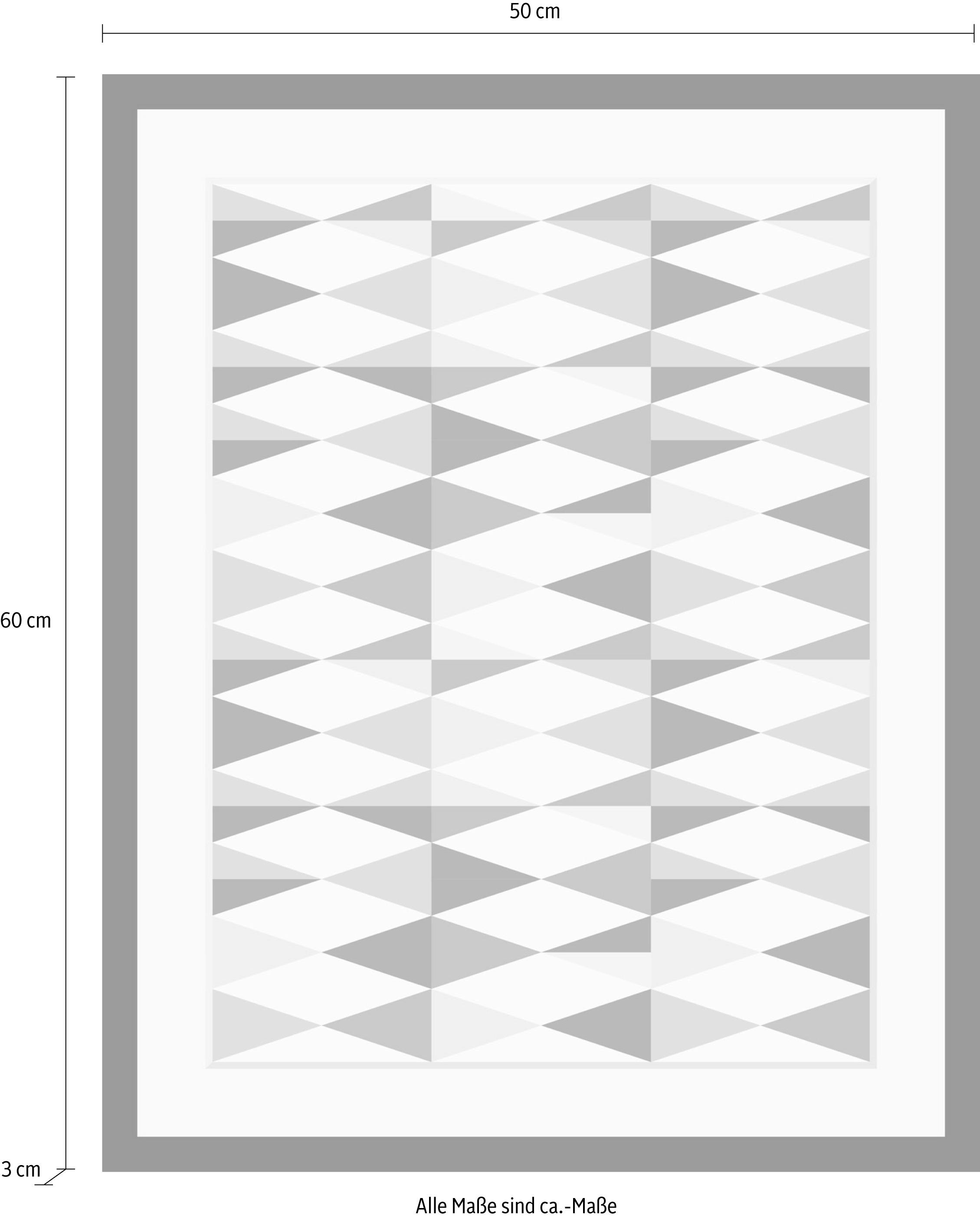 queence Bild »abstrakte Kunst«, Abstrakt-Kunst-Figuren, HD Premium Poster-Druck inkl. Holzrahmen
