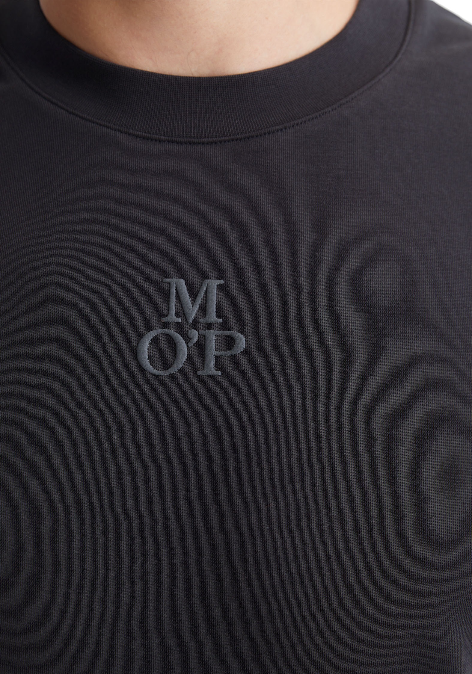 Marc O'Polo Longsleeve »Heavy Jersey«, mit weichem, elastischem Rundhalsausschnitt