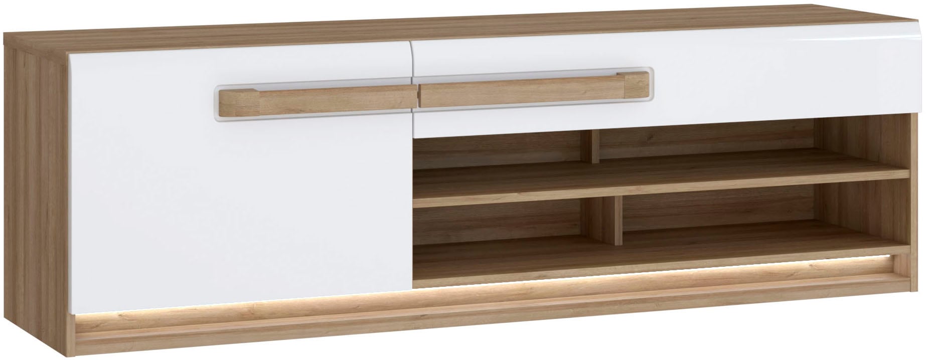 FORTE Lowboard »Attention TV-Board, TV-Schrank«, TV-Board, Beleuchtung, Soft Close, Kabelführung