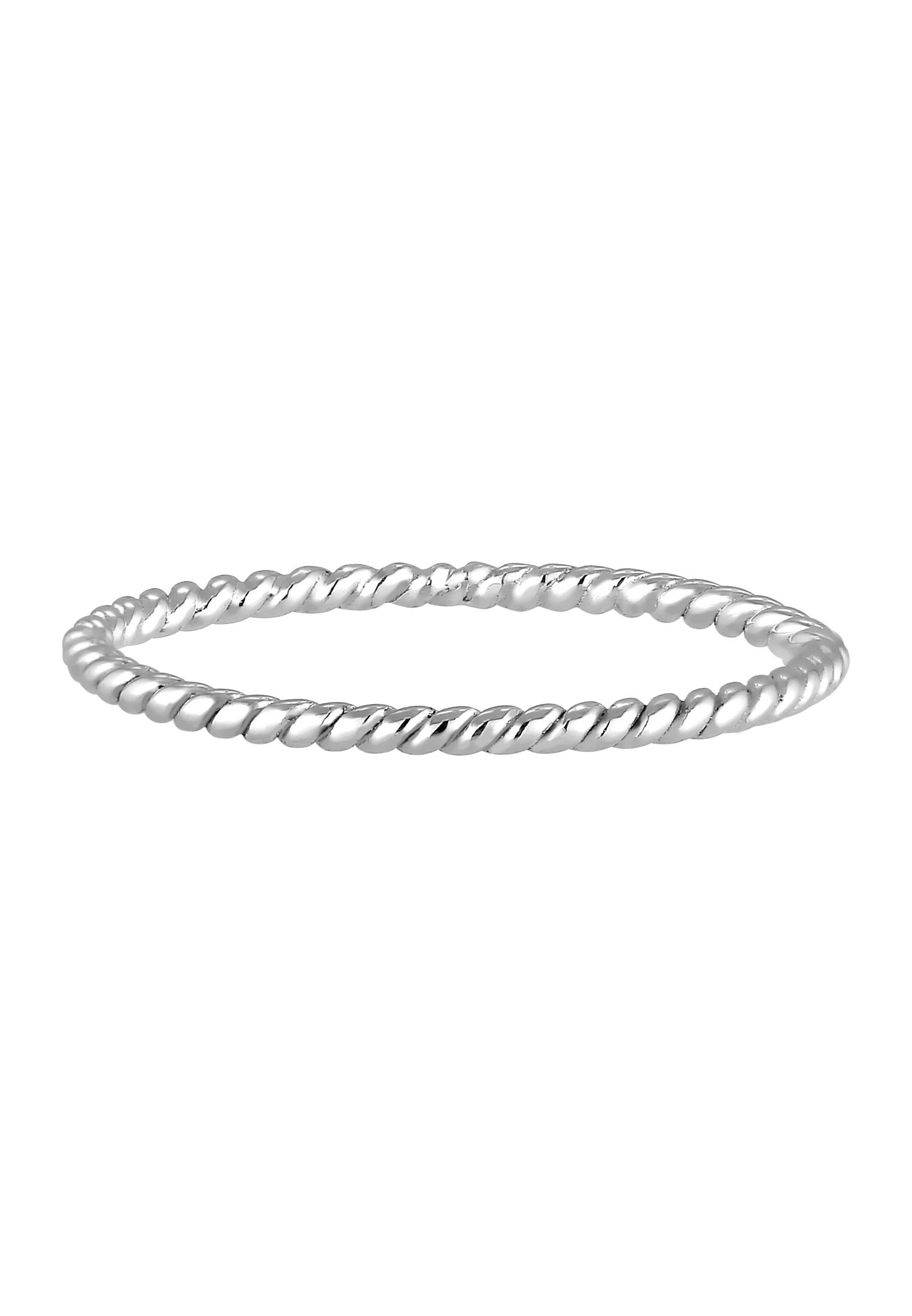 Elli Premium Fingerring »Twisted Gedreht Basic 585 Weißgold«