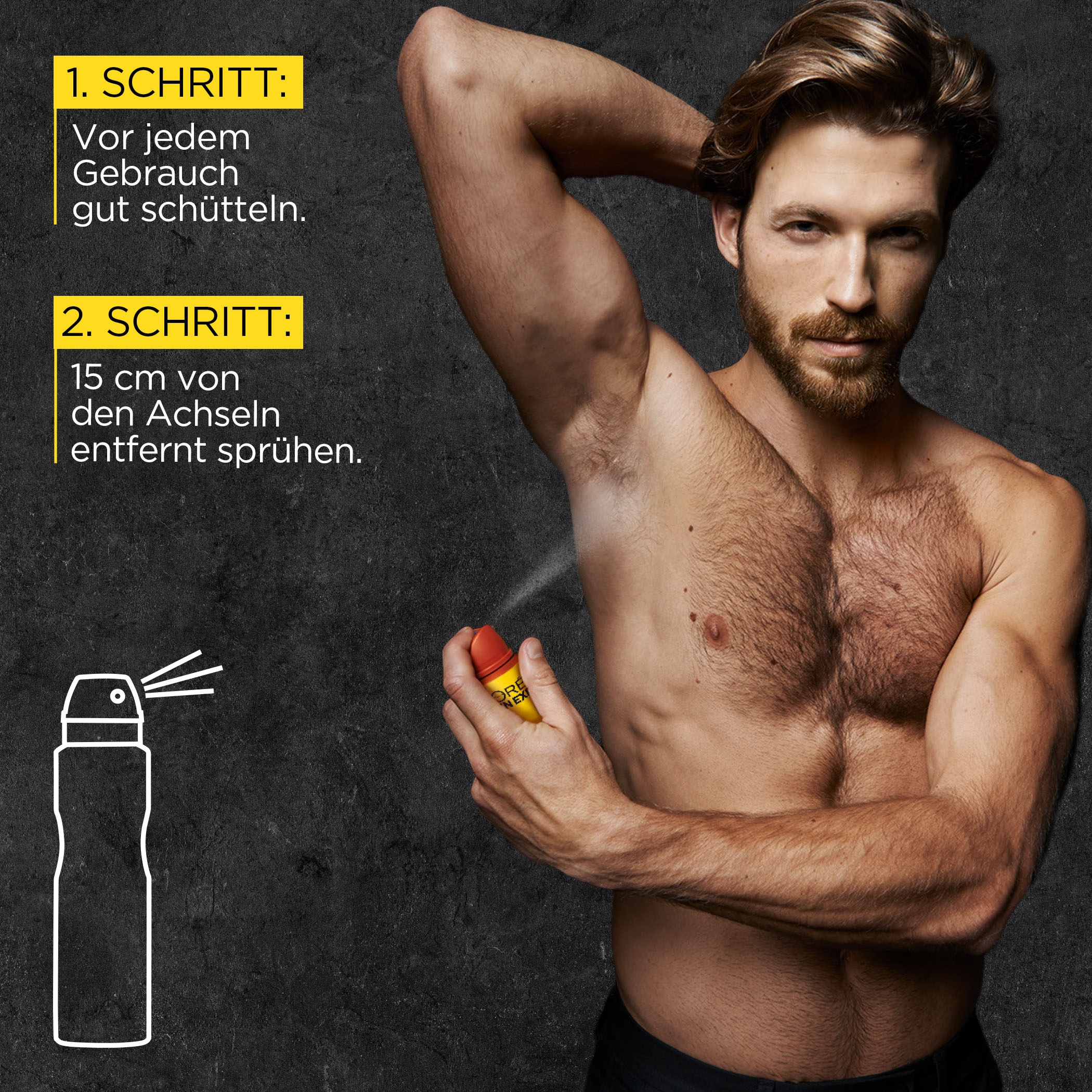 L'ORÉAL PARIS MEN EXPERT Deo-Spray »Deo Spray Invincible Sport«, (Packung, 6 tlg.), mit hoher Zuverlässigkeit