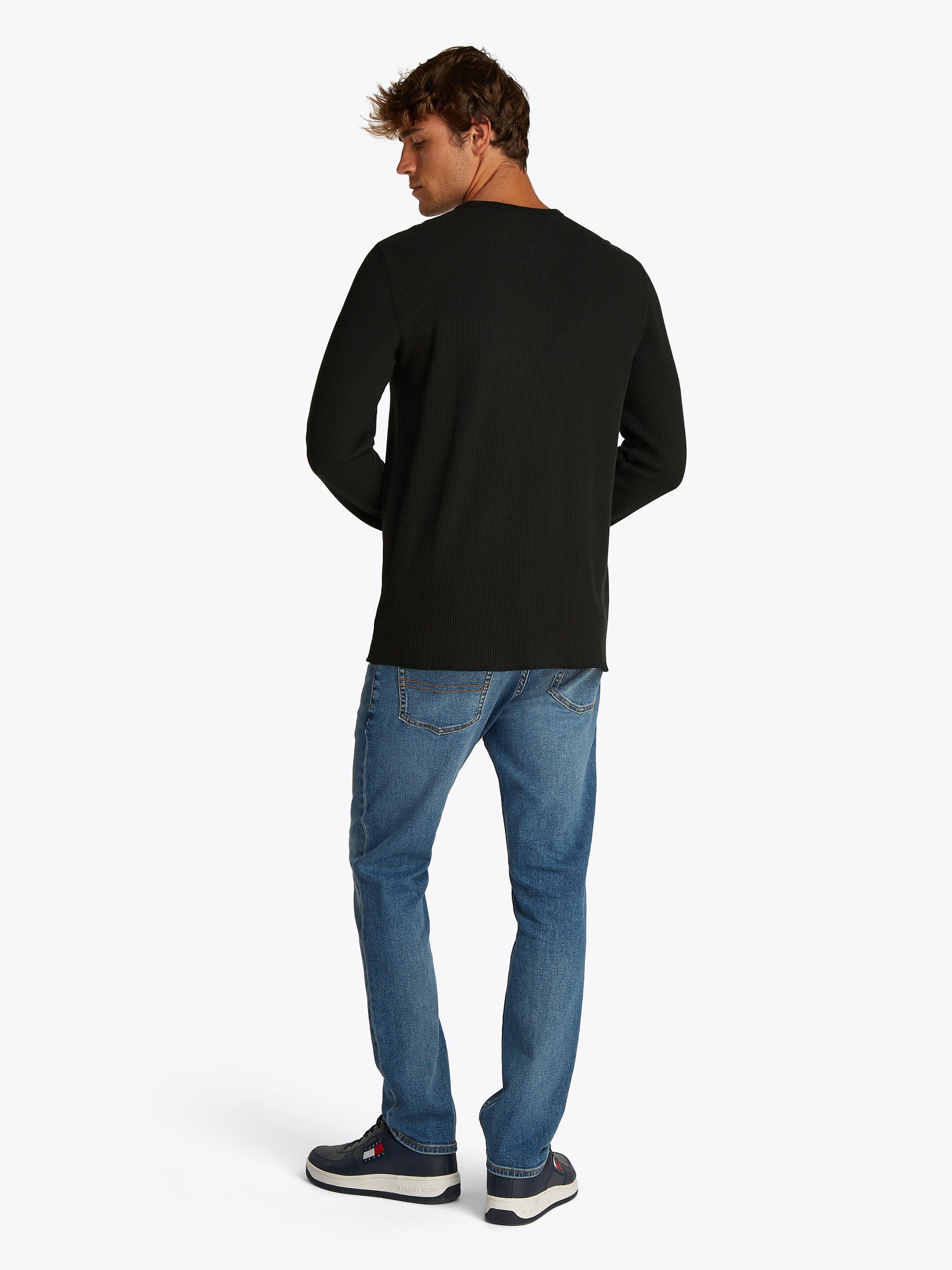 Tommy Jeans Langarmshirt »TJM SLIM WAFFLE L/S TEE EXT«, mit Waffelstruktur