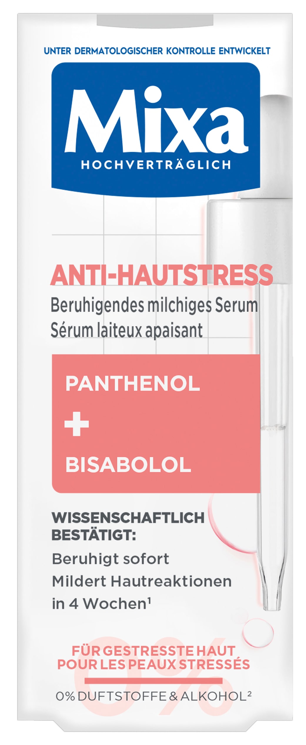 Mixa Gesichtsserum »MIXA ANTI-HAUTSTRESS SERUM« beruhigt sofort, mildert Hautreaktionen