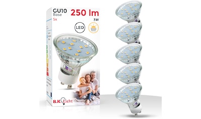 LED-Leuchtmittel, GU10, 5 St., Warmweiß