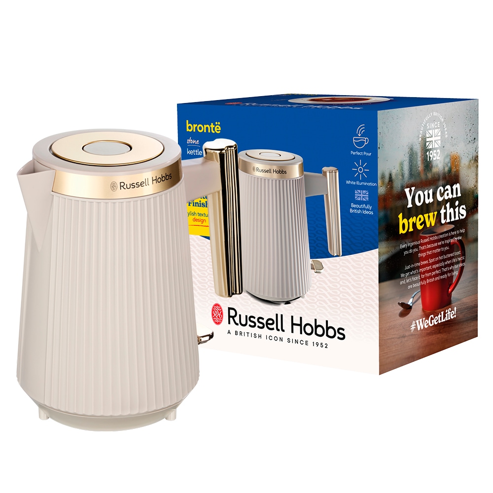 RUSSELL HOBBS Wasserkocher »Brontë Stone 26751-70« 1,7 l 3000 W matt, Ausgusstülle, Wasserstandsanzeige, herausnehmbarer Kalkfilter