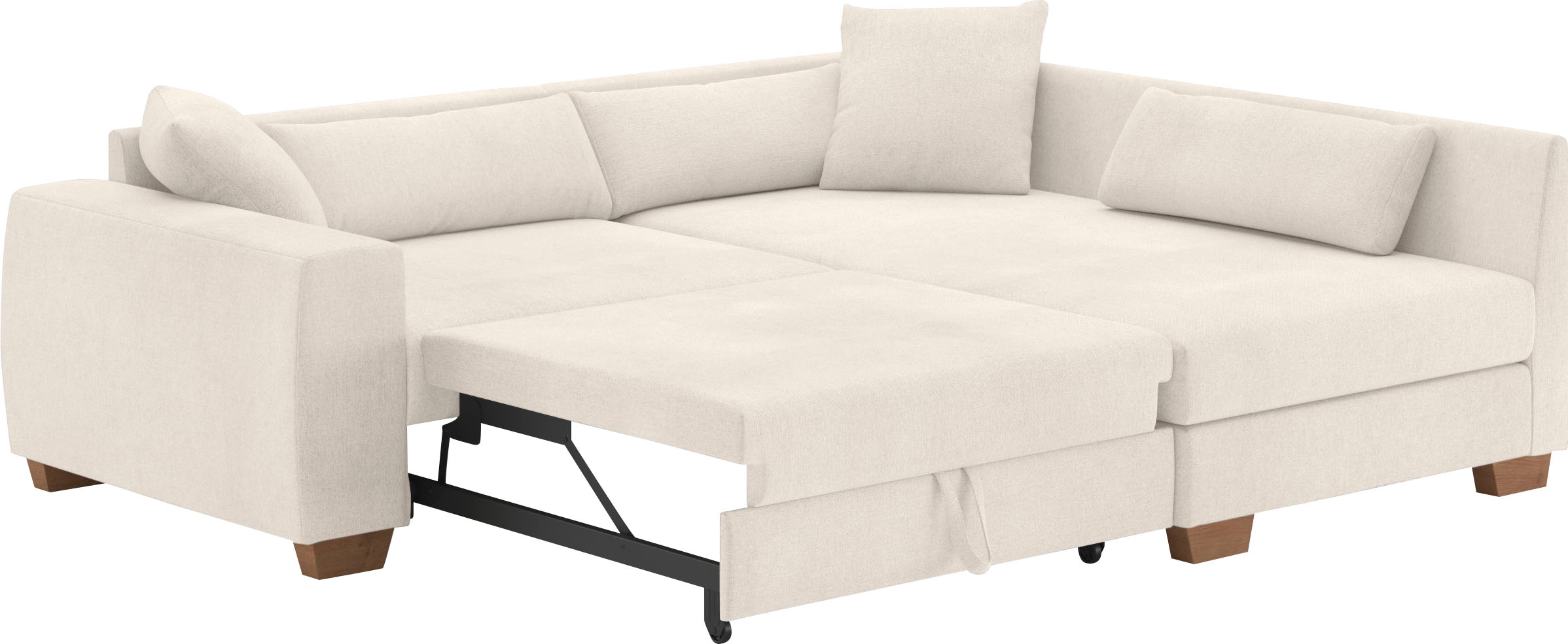 Mr. Couch Ecksofa »Helena L-Form«, Mit Federkern, wahlweise mit Bettfunktion und Taschenfederkern