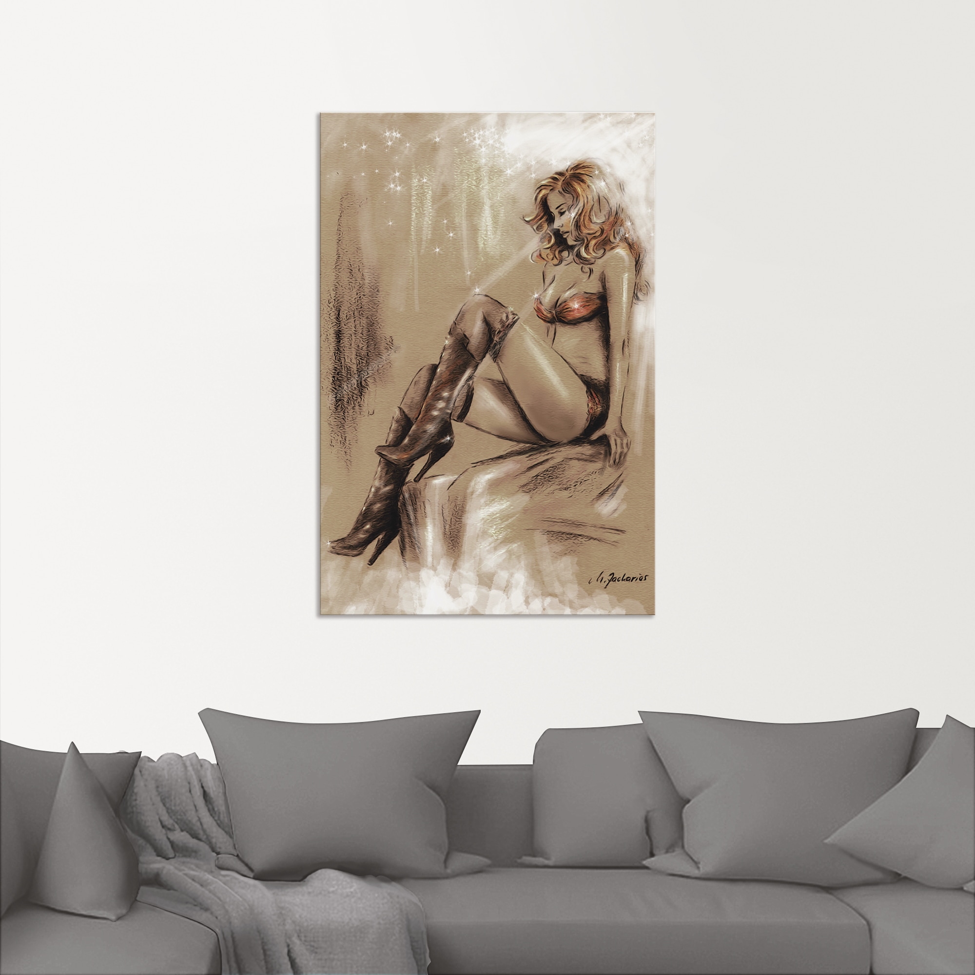 Artland Wandbild »High heels im Licht« Frau 1 Stk. tlg. als Alubild, Leinwandbild in verschied. Größen