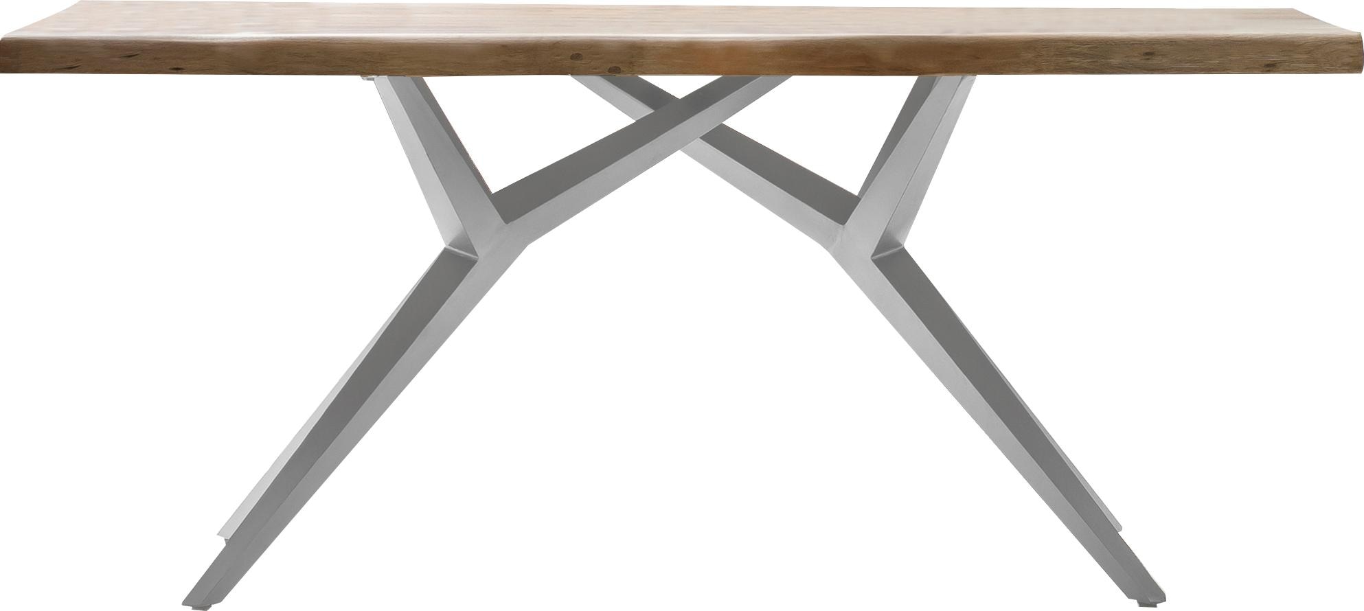 SIT Esstisch »Tampa mit Baumkante & extravagantem Metallgestell im Design-Mix« Baumkante wie gewachsen trifft auf extravagantes Metallgestell