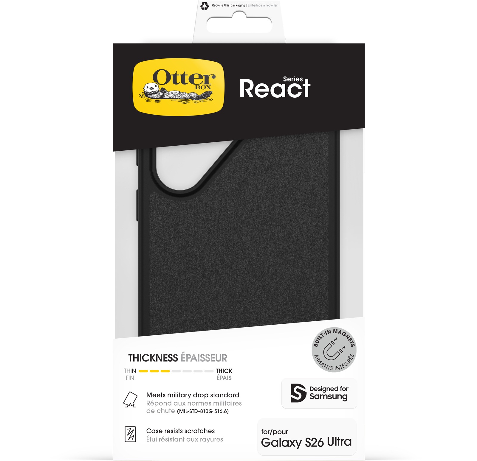 Otterbox Handyhülle »React Series Magnets für Samsung Galaxy S26 Ultra« Samsung Galaxy S26 Ultra Backcover, Schutzhülle, Handyschutzhülle, Case, Schutzcase, stoßfest