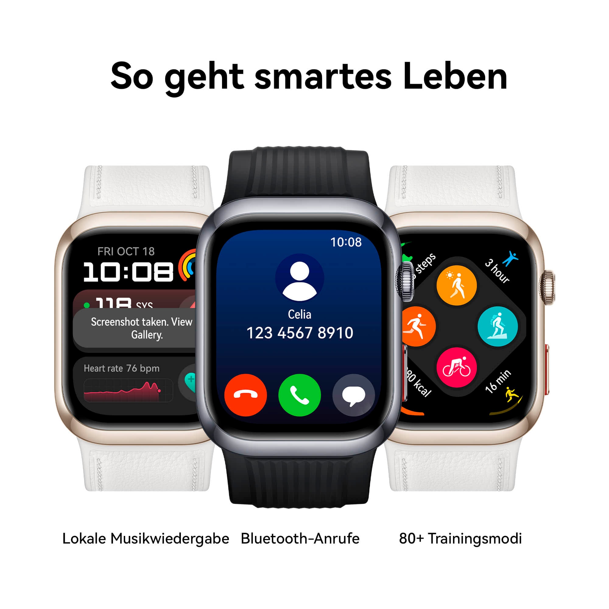 Huawei Smartwatch »Watch D2«, (4,62 cm / 1,82 Zoll), 4 GB, 4,62cm (1,82 Zoll) AMOLED, EKG, IP68, bis zu 5 Tage Akkulaufzeit)