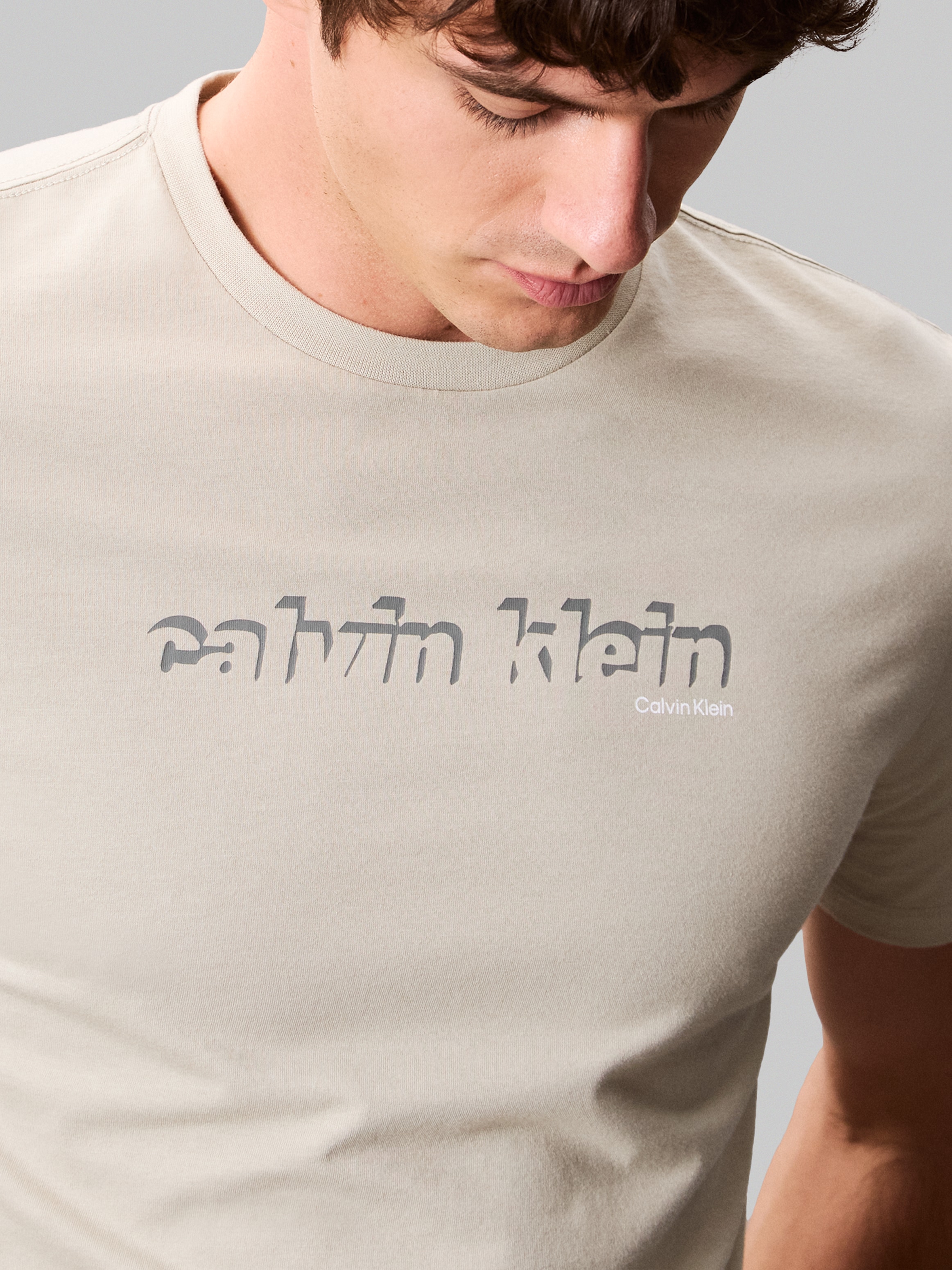 Calvin Klein Jeans T-Shirt »SS 30s E CLVN LN 3D«, Mit Rundhalsausschnitt