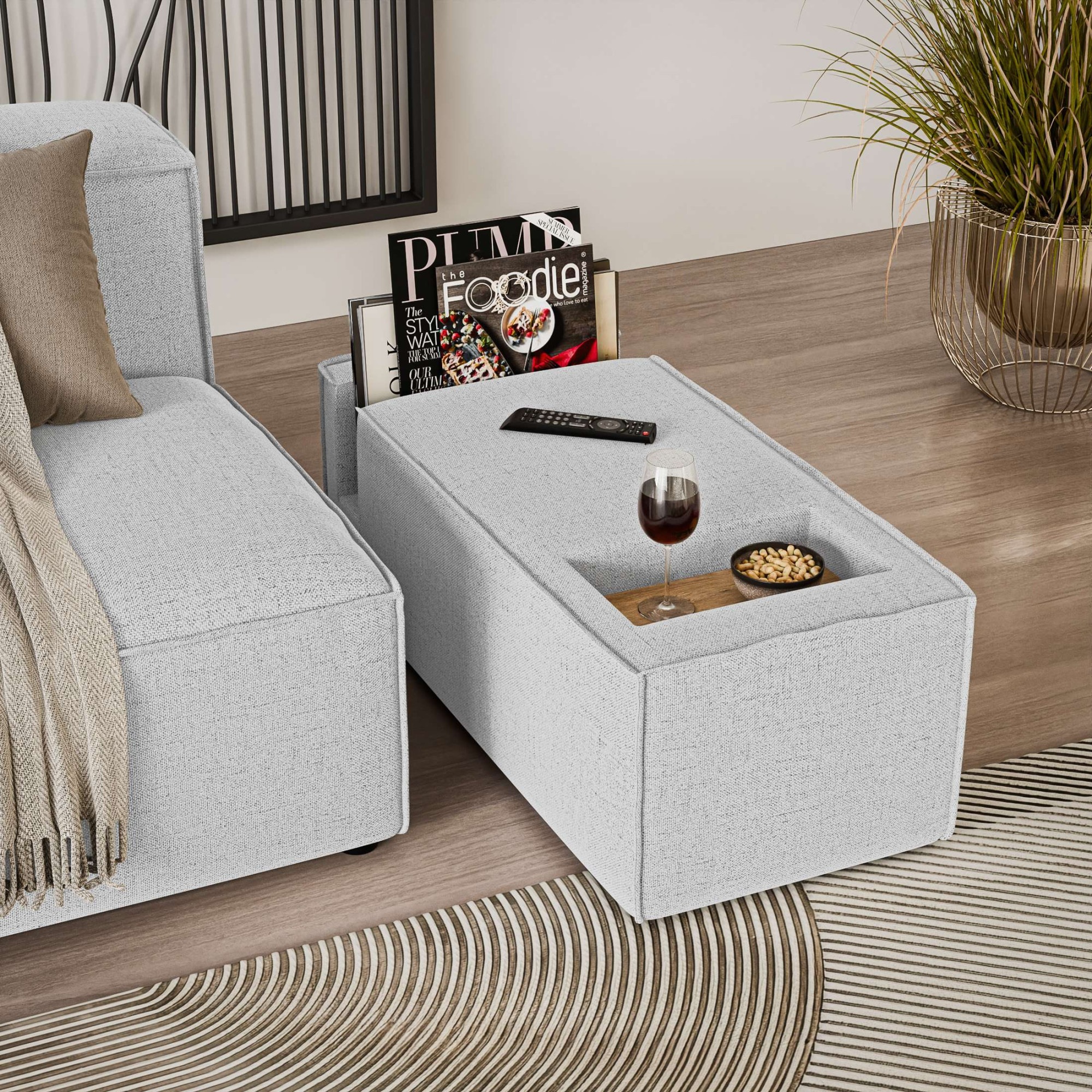 INOSIGN Sofaelement »HAILY Tisch für das Modulsofa, Maße B/T/H: 45/100/37 c günstig online kaufen