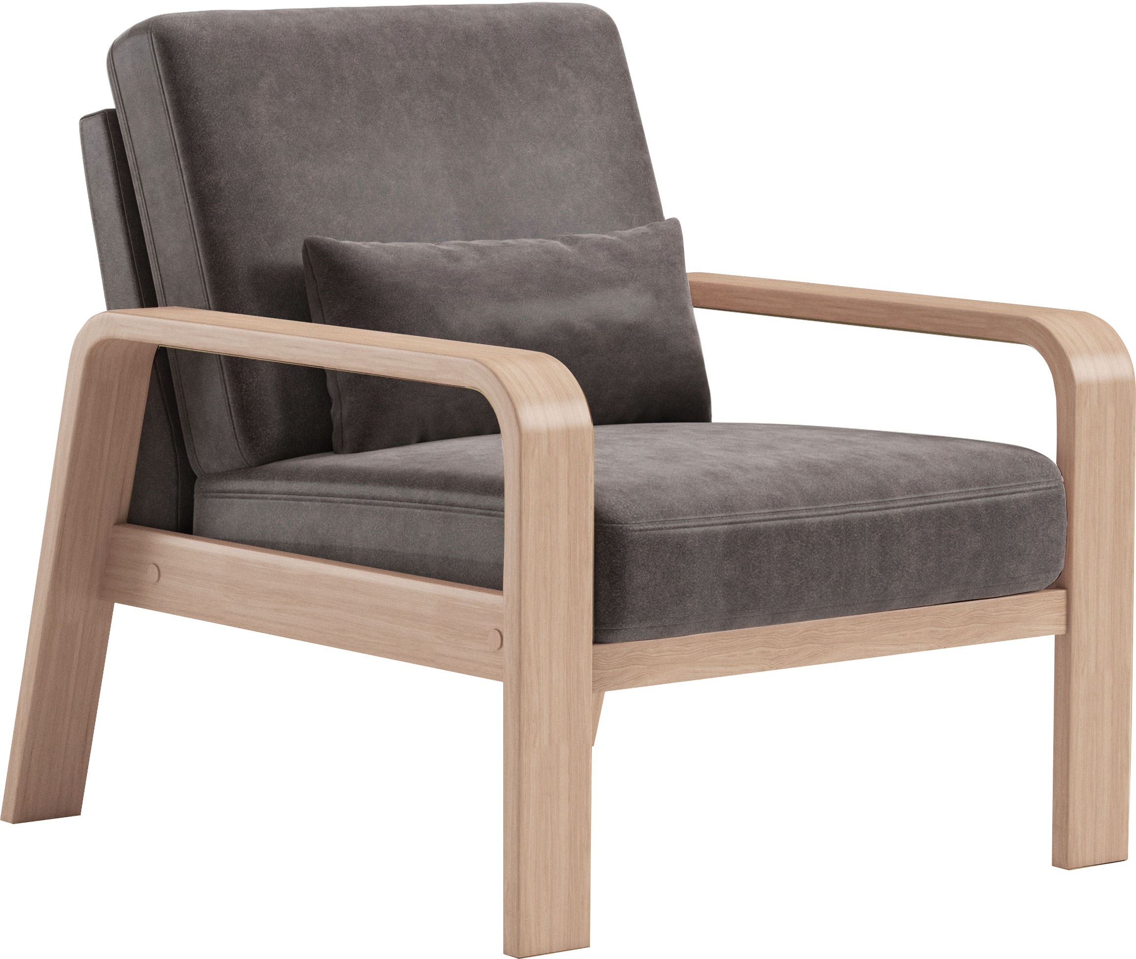 sit&more Sessel »Kolding« Armlehnen aus Buchenholz in natur, verschiedene Bezüge und Farben