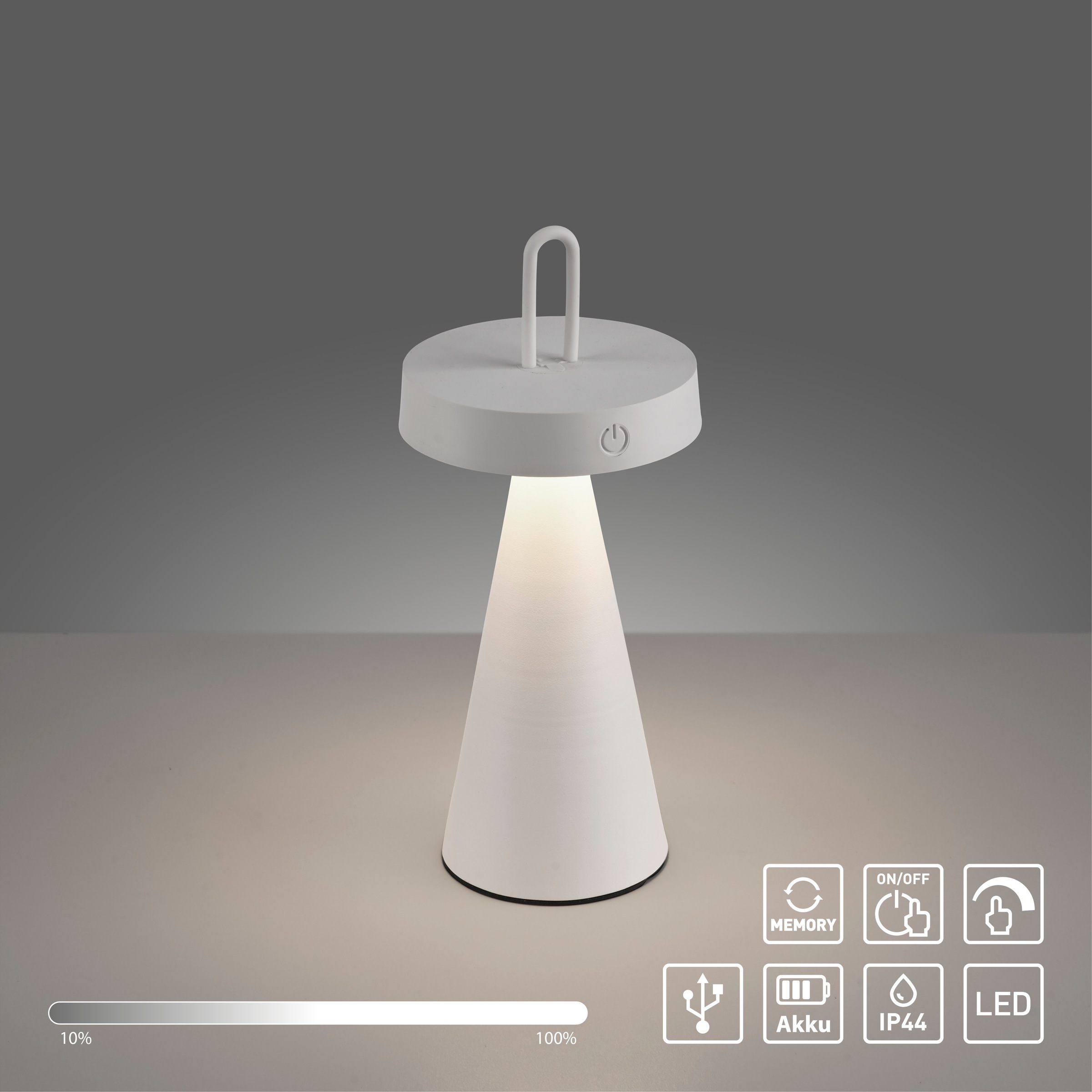 JUST LIGHT Tischleuchte »ALWA«, 1 flammig, Leuchtmittel LED-Modul | LED fest integriert, Akkuleuchte