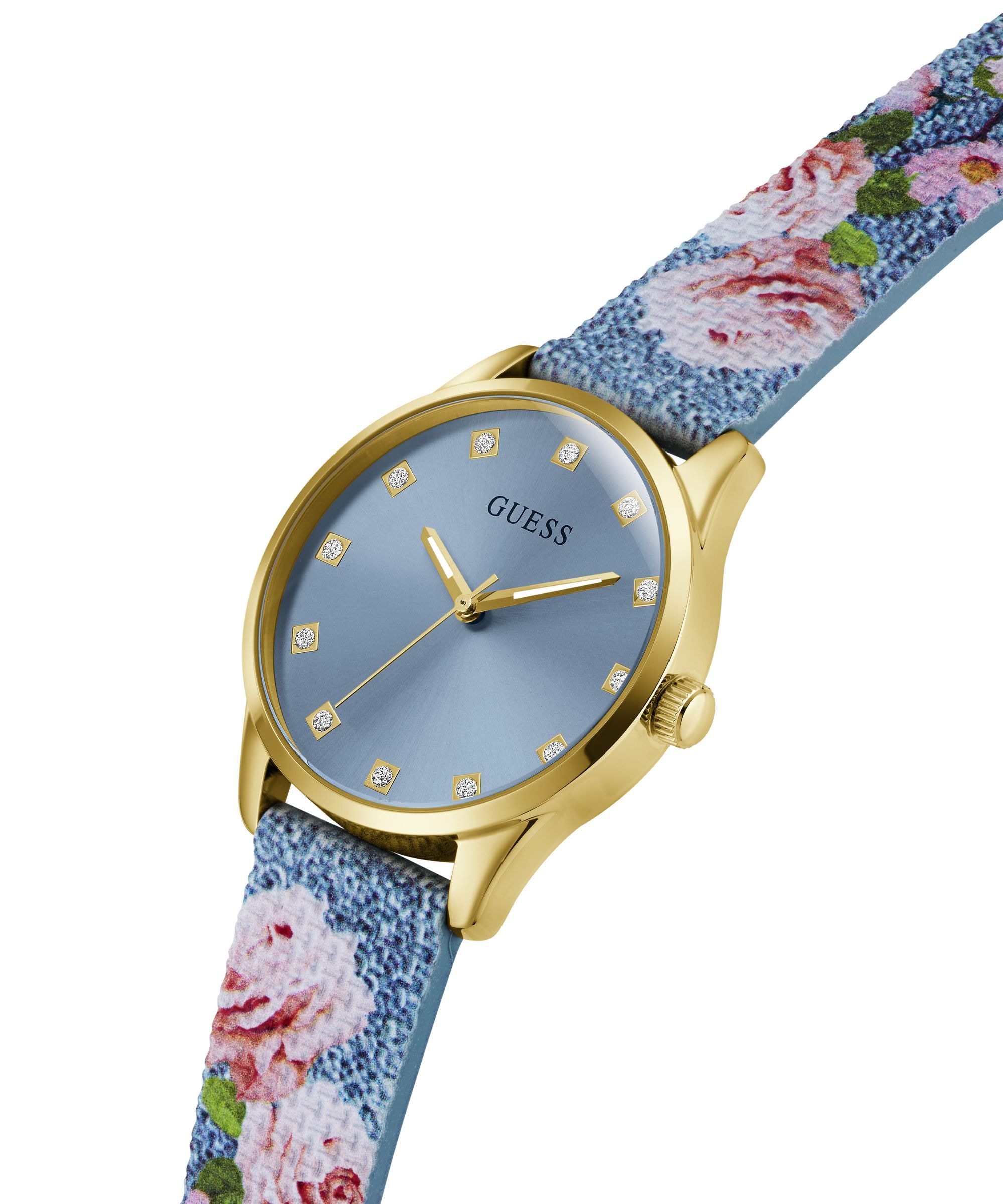 Guess Quarzuhr »MARIGOLD« Armbanduhr, Damenuhr, Silikonarmband, analog