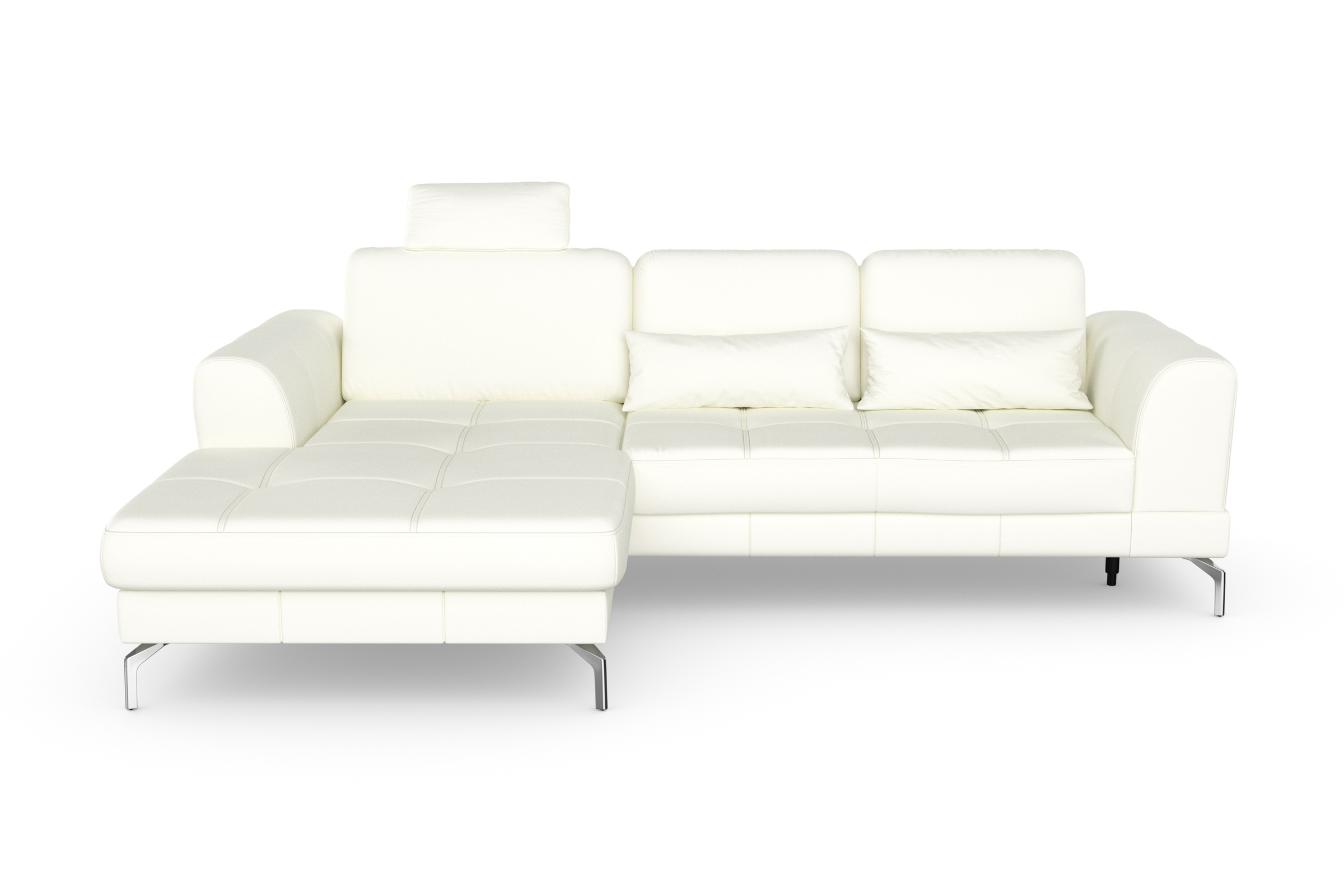 sit&more Ecksofa »Bendigo L-Form«, inklusive Sitztiefenverstellung, Bodenfreiheit 15 cm, 2 Fußfarben