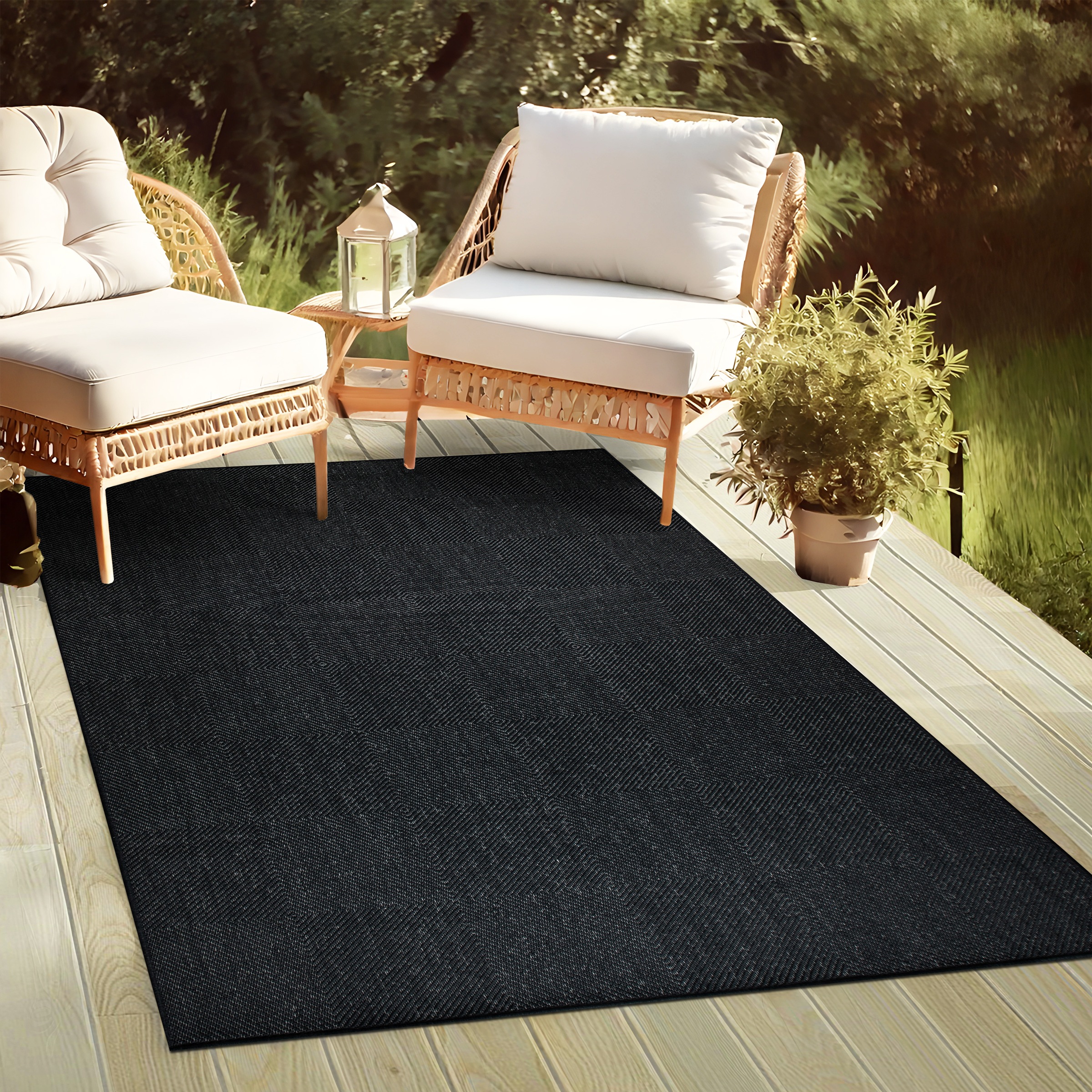 my home Teppich »Anna, auch als Läufer erhältlich«, rechteckig, 3 mm Höhe, In- und Outdoor geeignet, Sisal-Optik, Wetterfest & UV-beständig