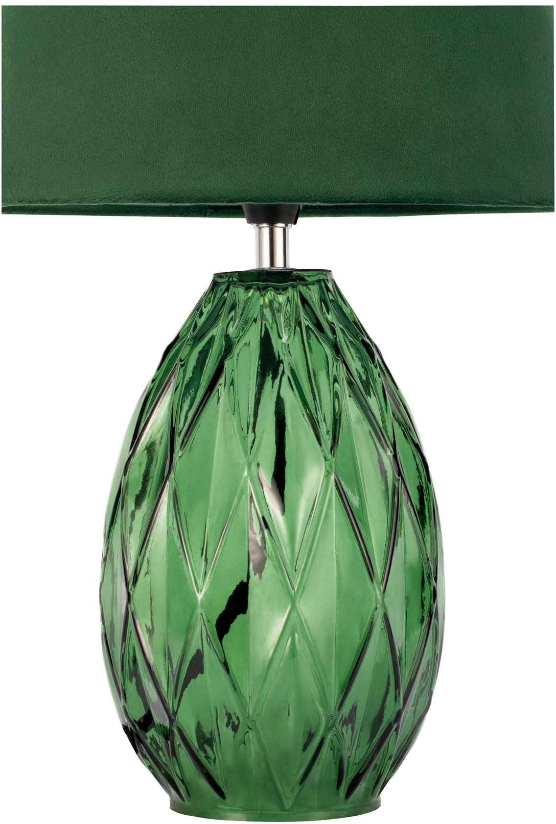 Pauleen Tischleuchte »Crystal Velvet«, E14, 1 St., Grün, Glas, Samt