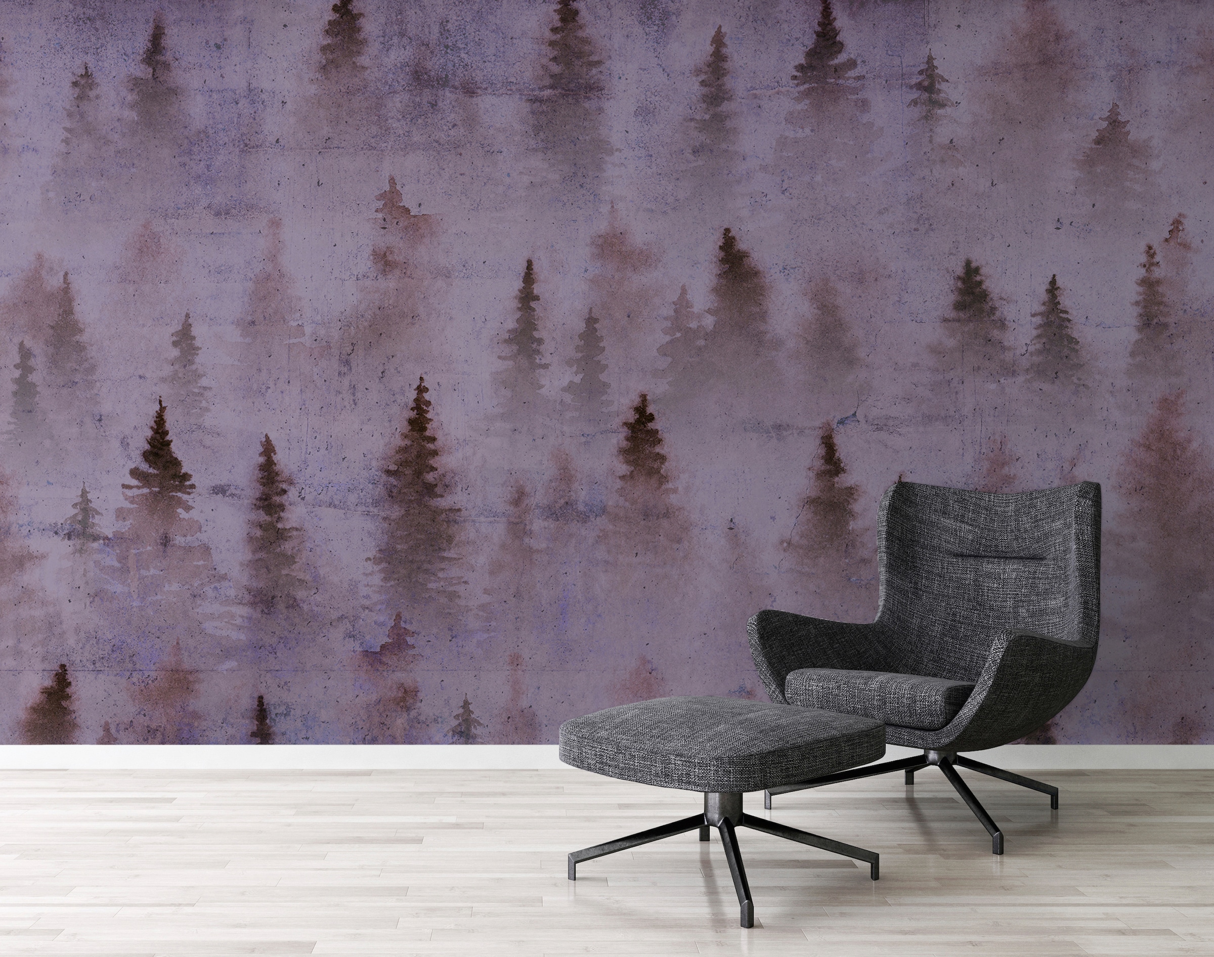 Architects Paper Fototapete »Atelier 47 Coniferous Artwork 1«, Wald, Vlies, Wand, Schräge, Decke
