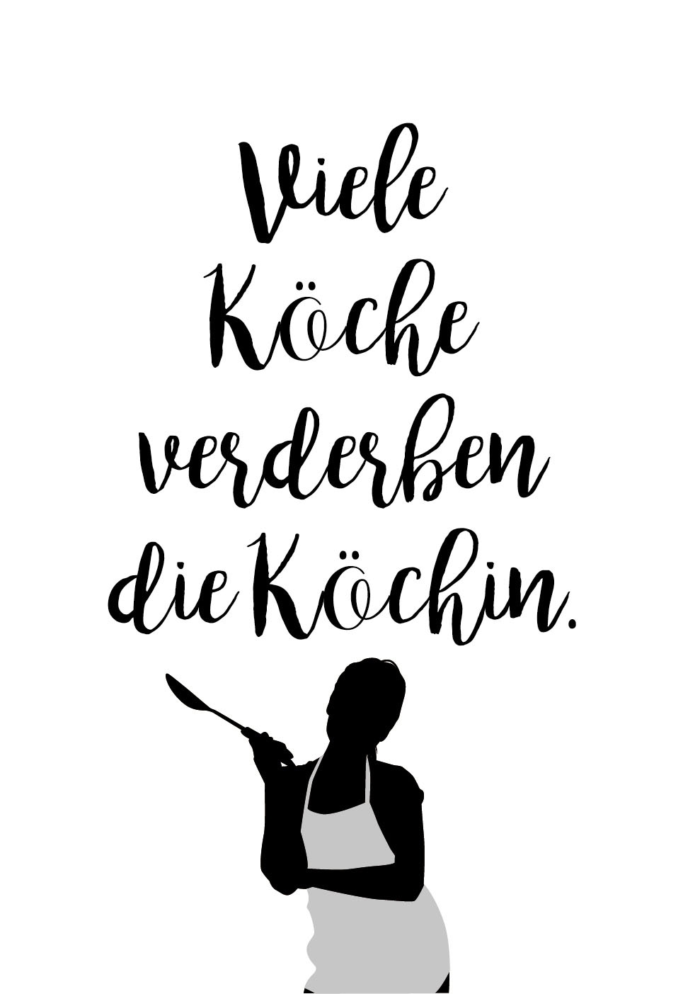 queence Wanddekoobjekt »Köchin«, Stahlschild, Blechschild, Spruch, Witzig, Wanddeko, retro,...