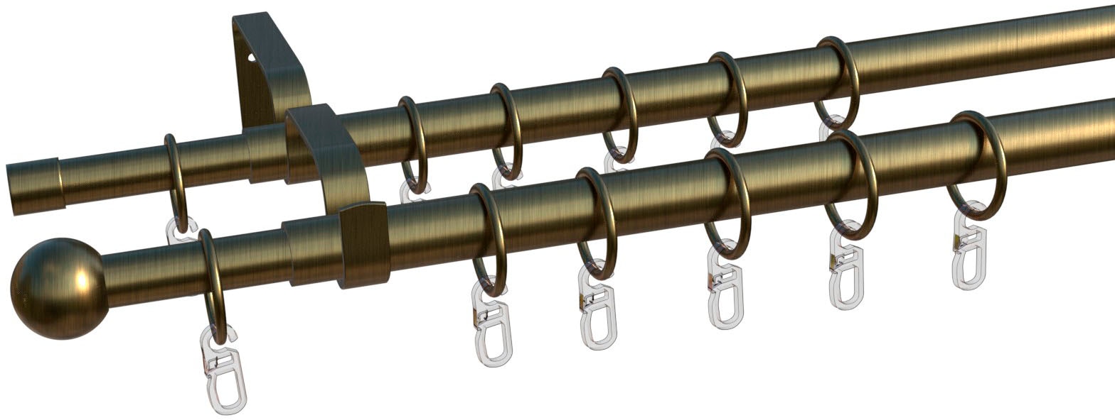 indeko Gardinenstange »Formentor« Ø 20 mm 2 läufig-läufig ausziehbar stufen günstig online kaufen