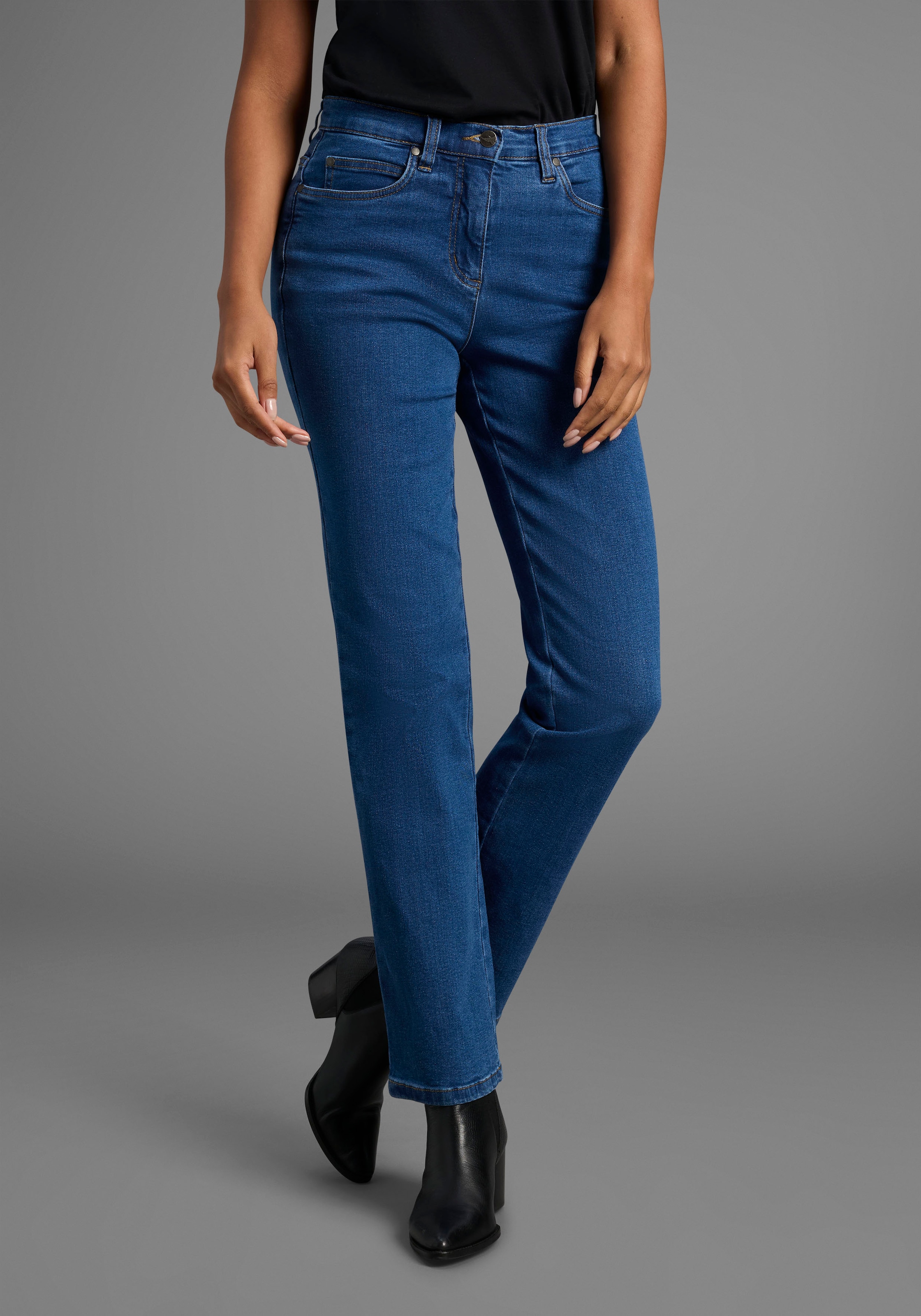 Arizona Gerade Jeans »Annett«, bequeme Passform, 5-Pocket-Style, hohe Taille