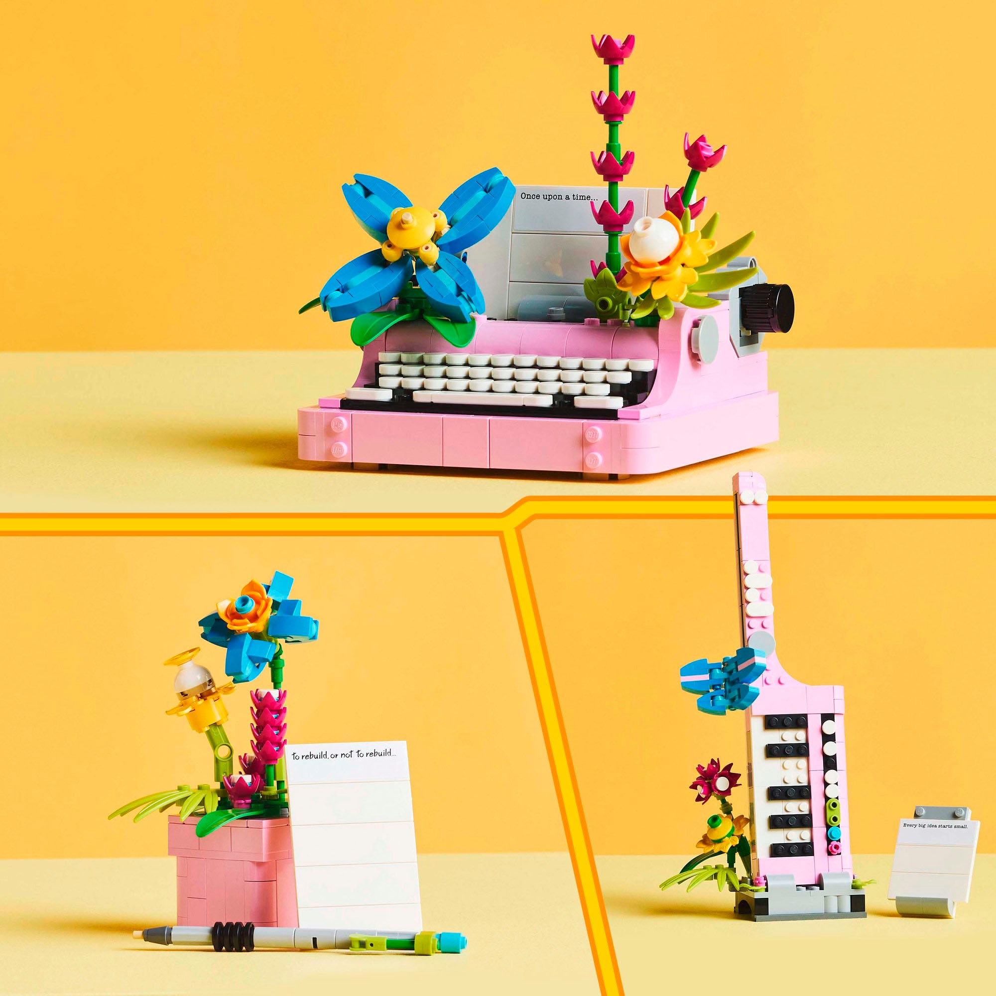 LEGO® Konstruktionsspielsteine »Schreibmaschine mit Blumen (31169), LEGO Creator«, (363 St.), Made in Europe