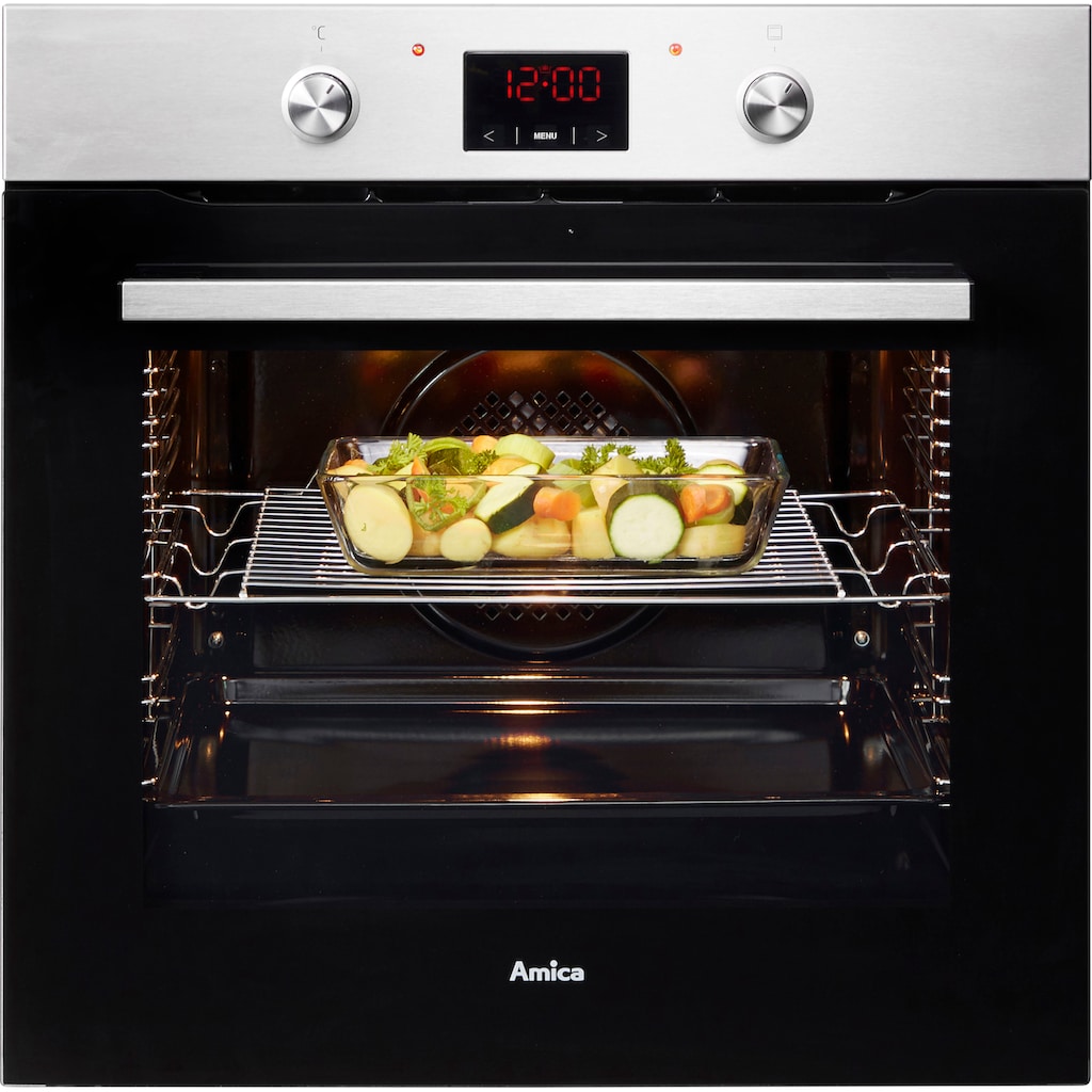 Amica Einbaubackofen »EBX 943 625 E«, EBX 943 625 E, mit Teleskopauszug nachrüstbar, Simple Steam