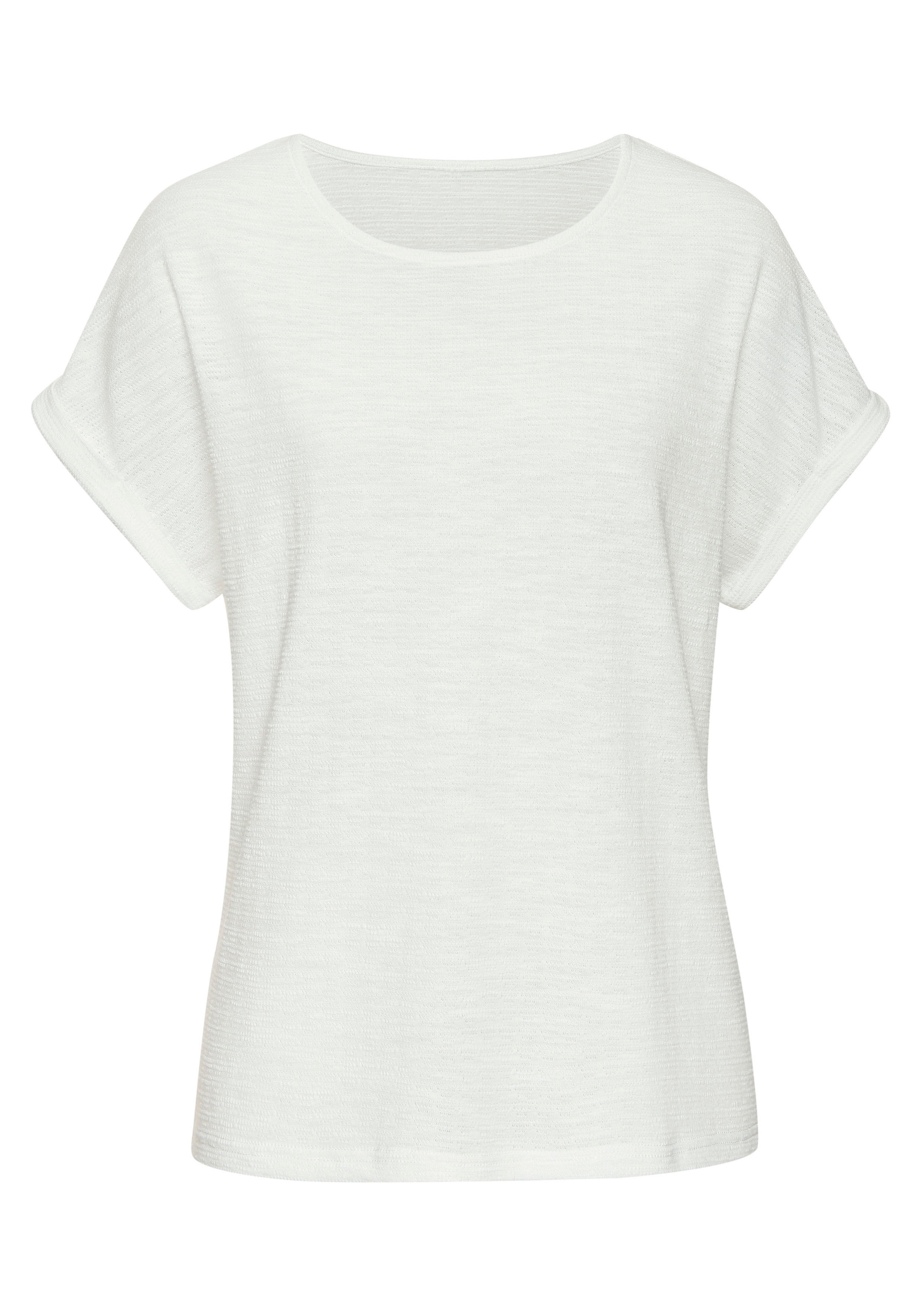 Vivance T-Shirt »mit modischer Struktur«, aus bügelfreier Qualität mit Baumwolle