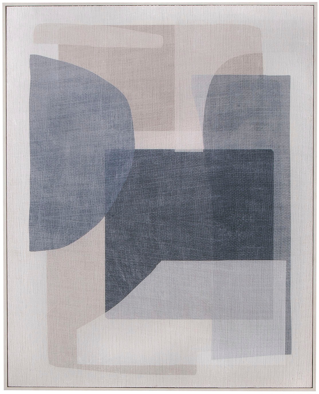 GILDE Bild mit Rahmen »Bild rechteckig Zerb blau; weiß H. 102 cm«, (1 St.)