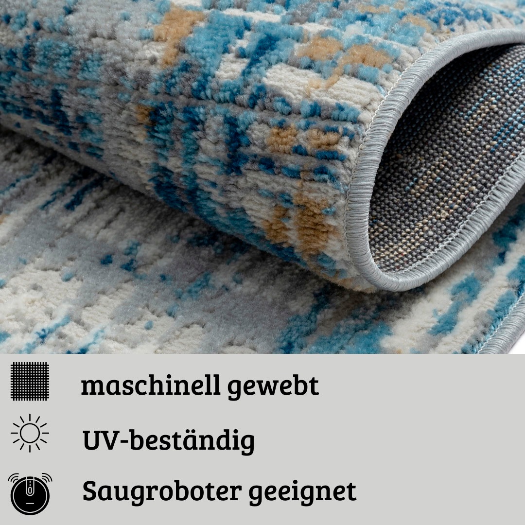 my home Teppich »Niamh, LAGERRÄUMUNG!«, rechteckig, 8 mm Höhe, Kurzflor, modernes Design, pflegeleicht, Wohnzimmer