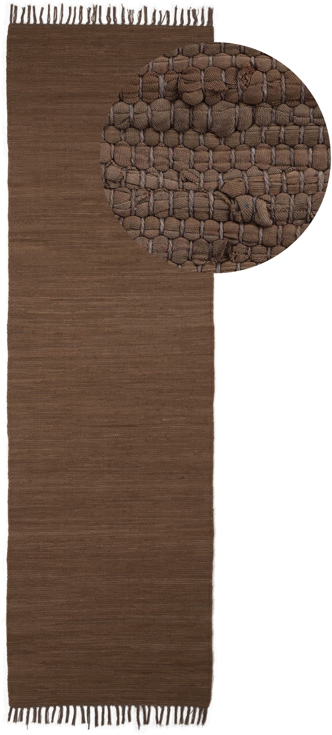 carpetfine Teppich »Kelim Chindi uni, auch als Läufer«, rechteckig, 5 mm Hö günstig online kaufen