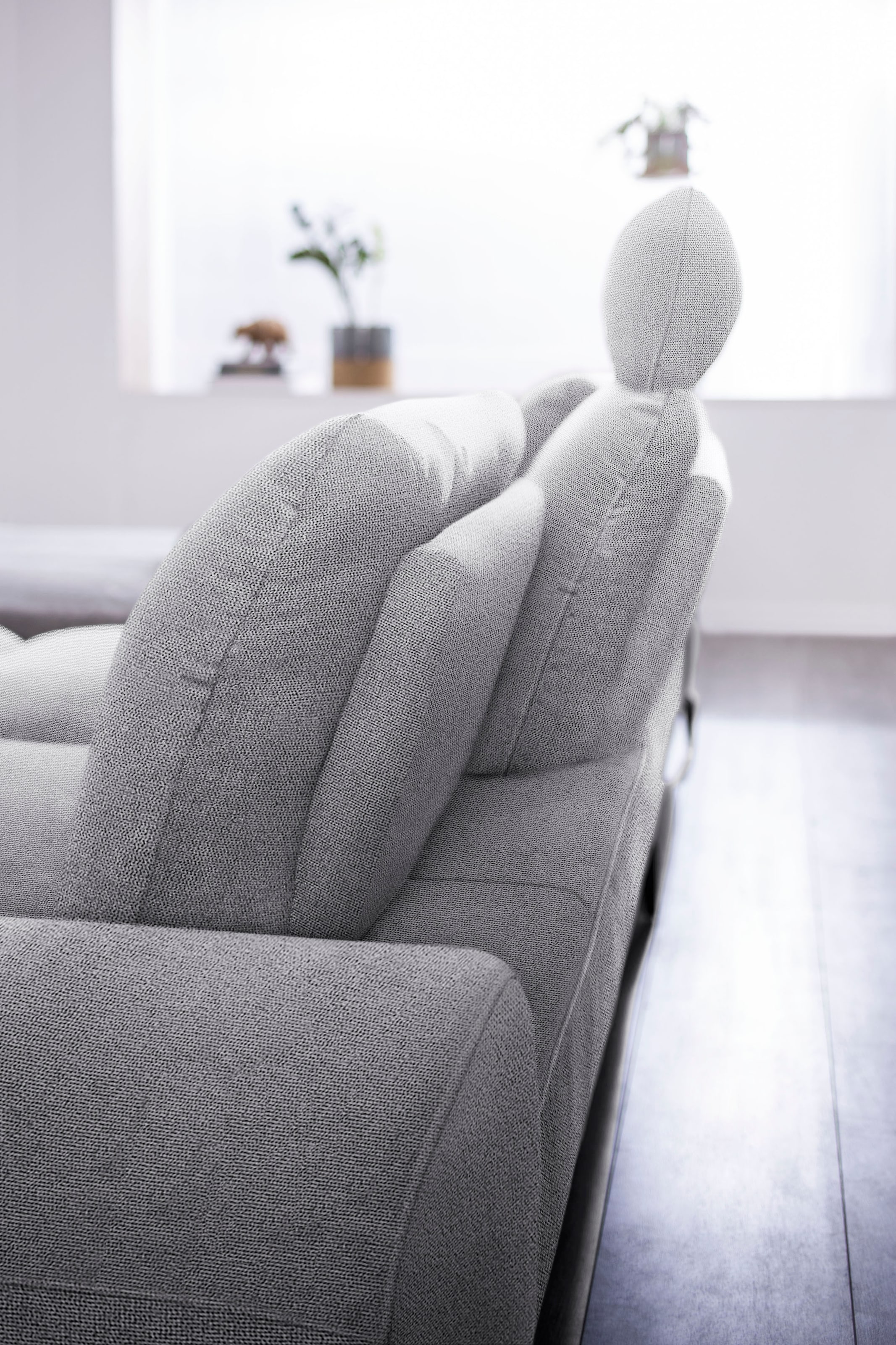 W.SCHILLIG Ecksofa »valentinoo, Designsofa, bequem, elegant und zeitlos, L-Form«, (Set), inklusive Hocker, mit Sitztiefenverstellung, Breite 299 cm
