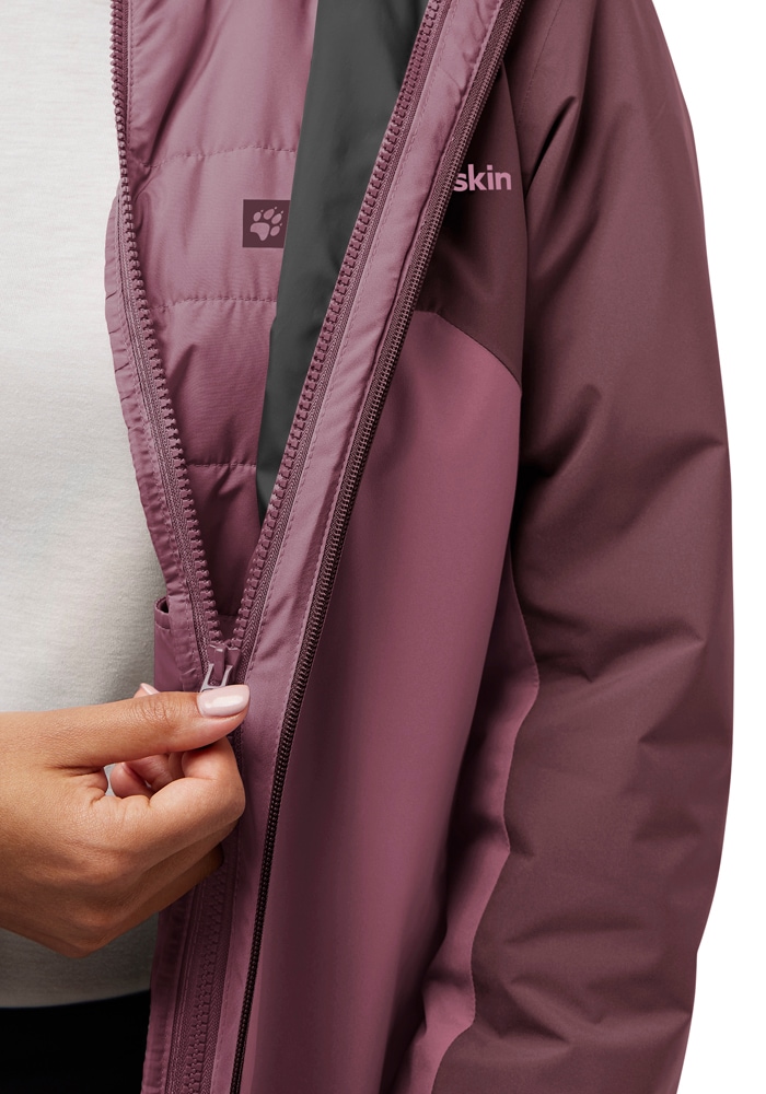 Jack Wolfskin 3-in-1-Funktionsjacke »HUNBERG 3IN1 JKT W«, mit Kapuze