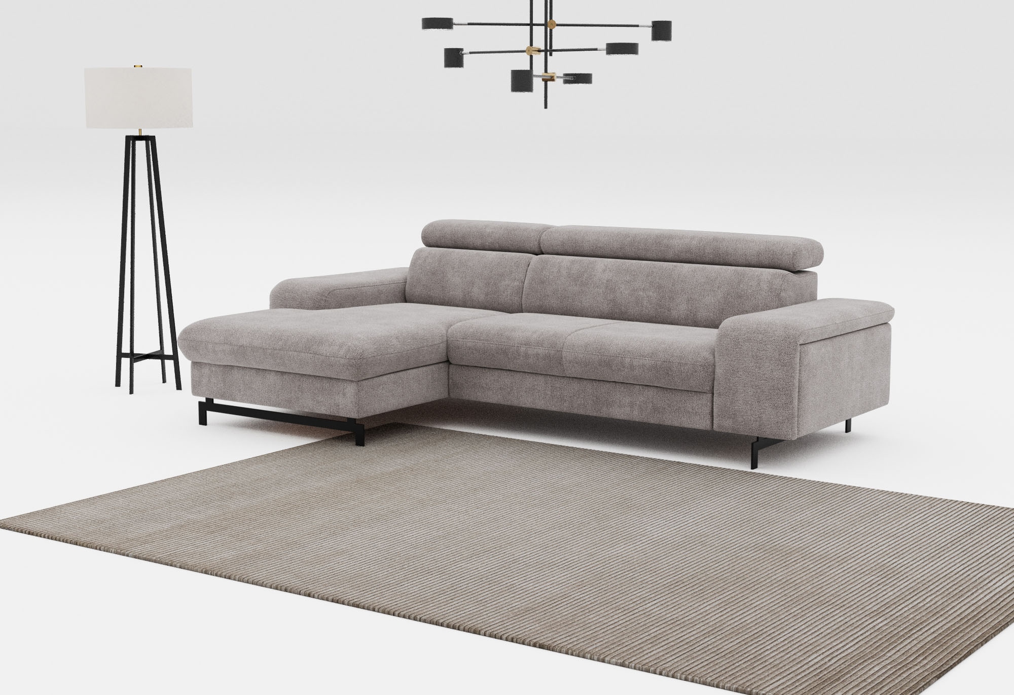 COTTA Ecksofa "Emma L-Form" mit Kopfteilverstellung, wahlweise mit Bettfunk günstig online kaufen