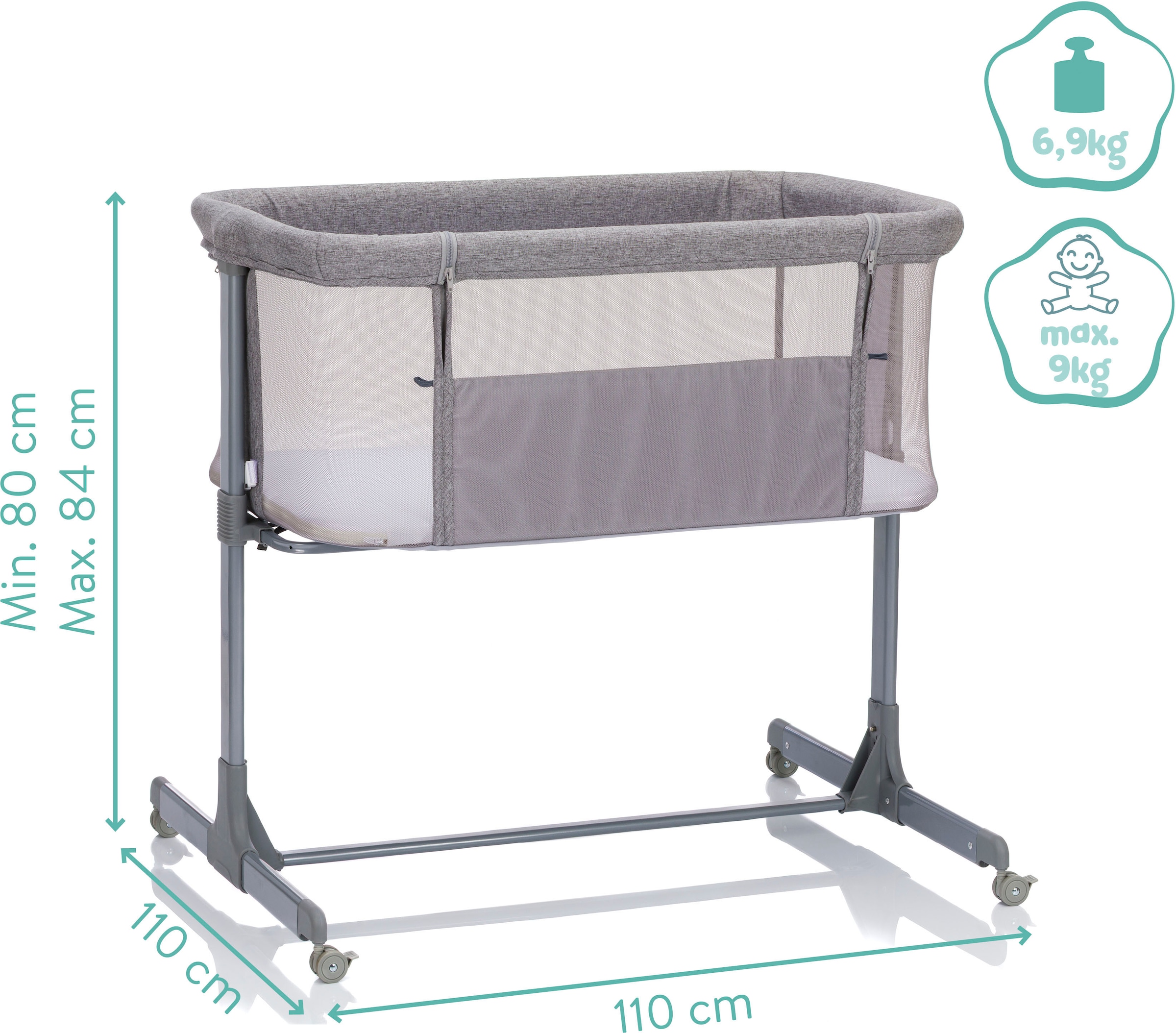 Fillikid Beistellbett »ECO« inkl. Matratze