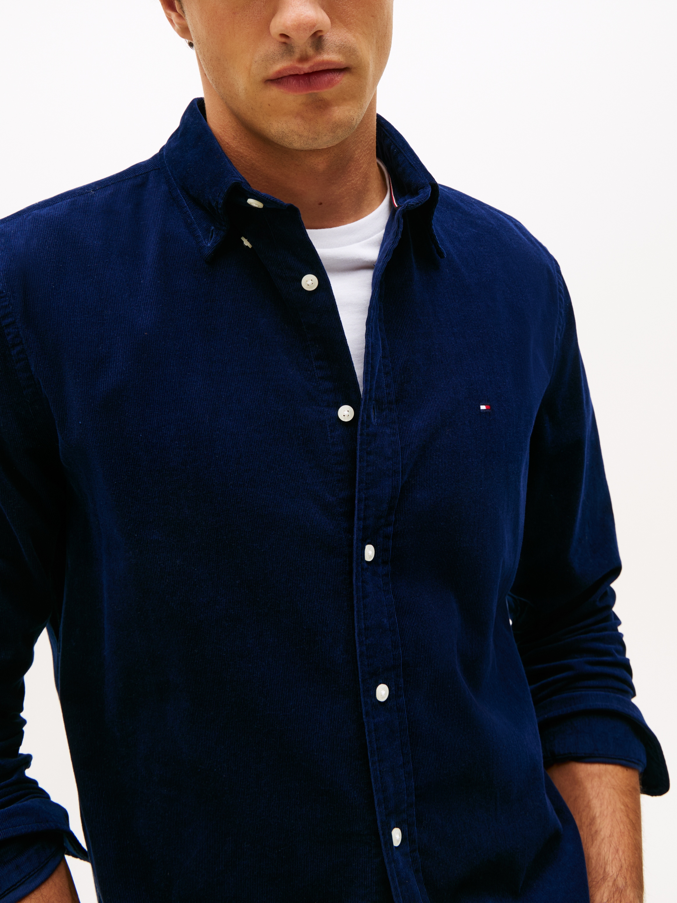 Tommy Hilfiger Langarmhemd »SOLID CORDUROY SHIRT« Regular Fit Cord