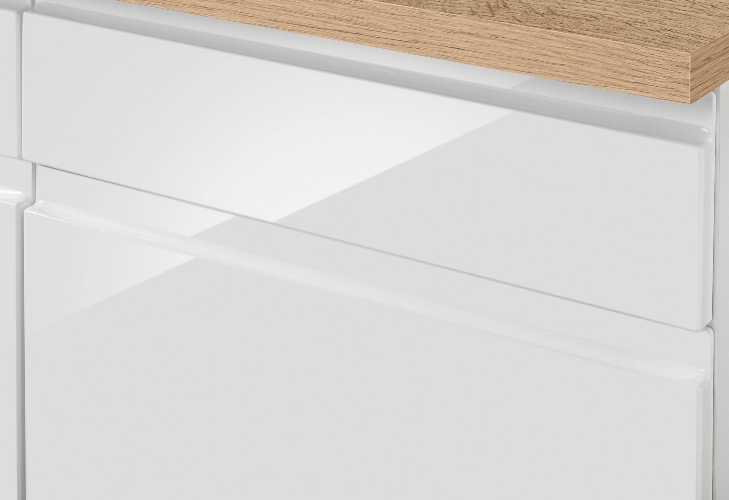 HELD MÖBEL Küchenzeile »Virginia«, Breite 390 cm, mit Glaskeramik-oder Induktionskochfeld