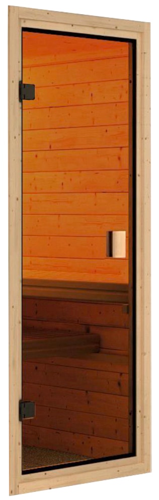 welltime Sauna »Sandy«, 3,6-kW-Plug & Play Ofen mit int. Steuerung