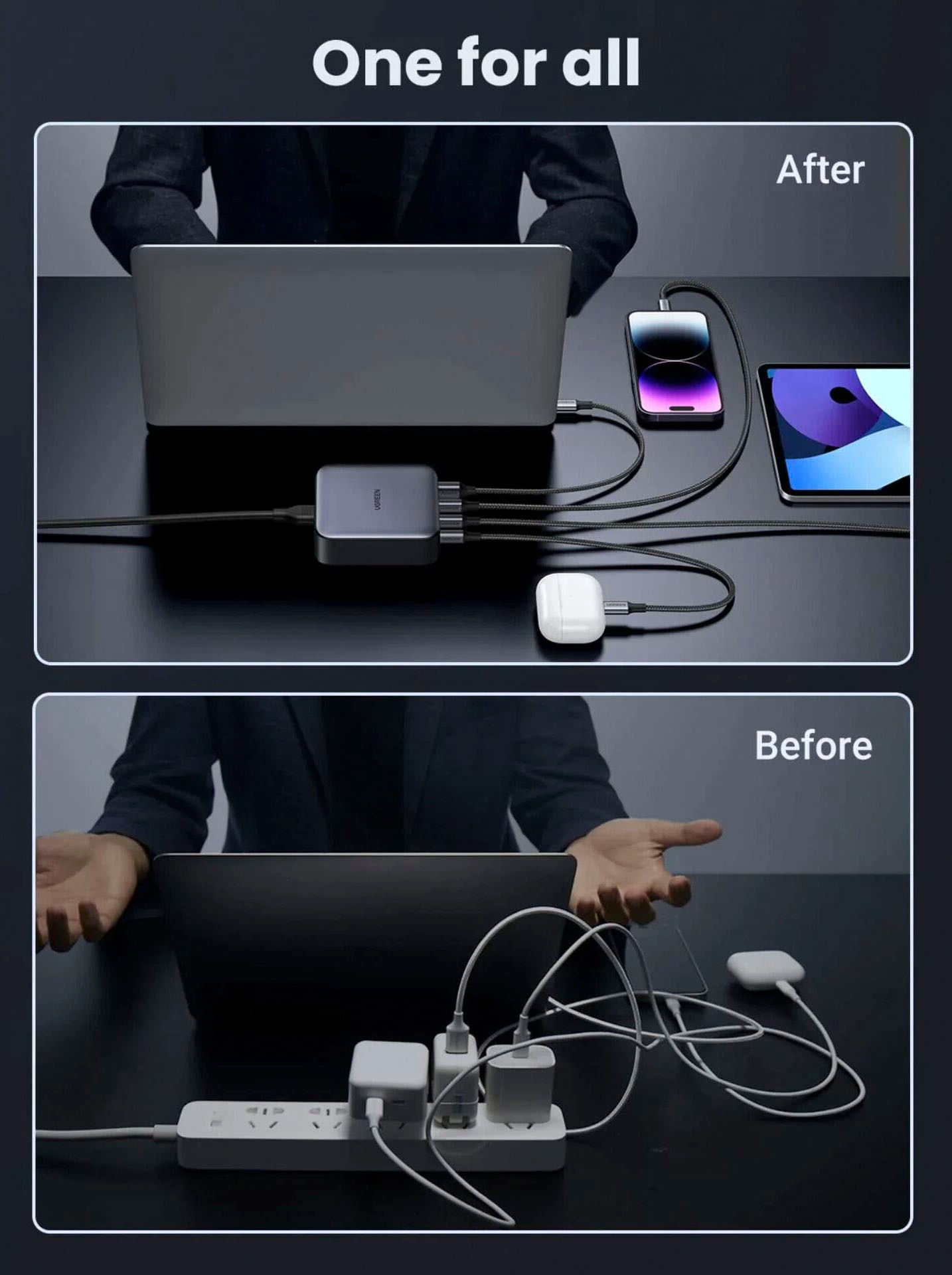 UGREEN USB-Ladegerät »Nexode 100W Desktop GaN Tech Schnellladegerät«