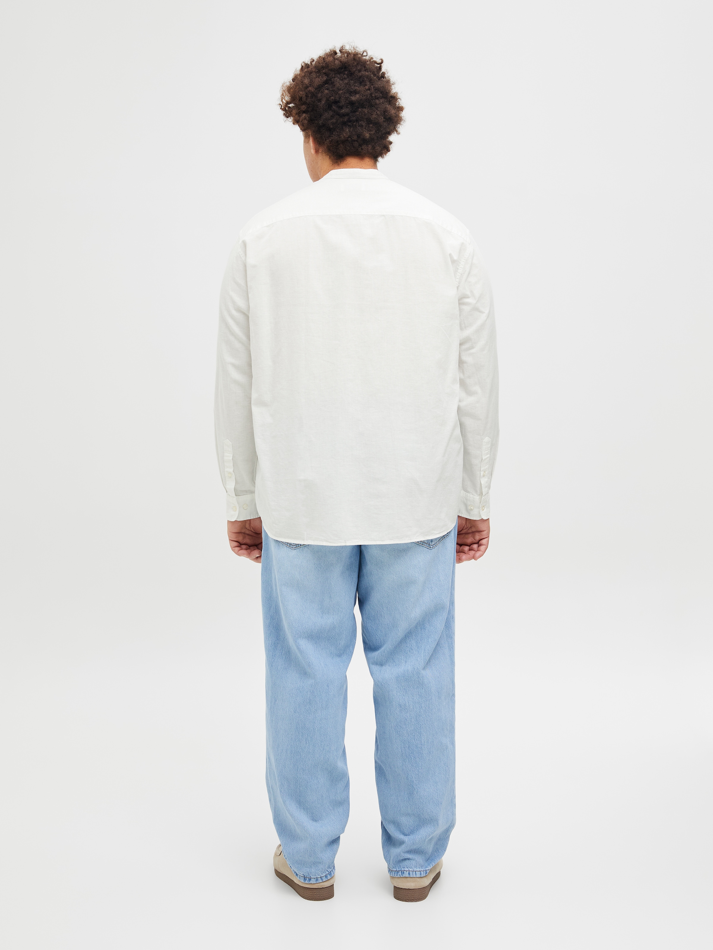 Jack & Jones PlusSize Langarmhemd »JJEBREEZE LINEN BLE BAND SHIRT LS SN PLS«