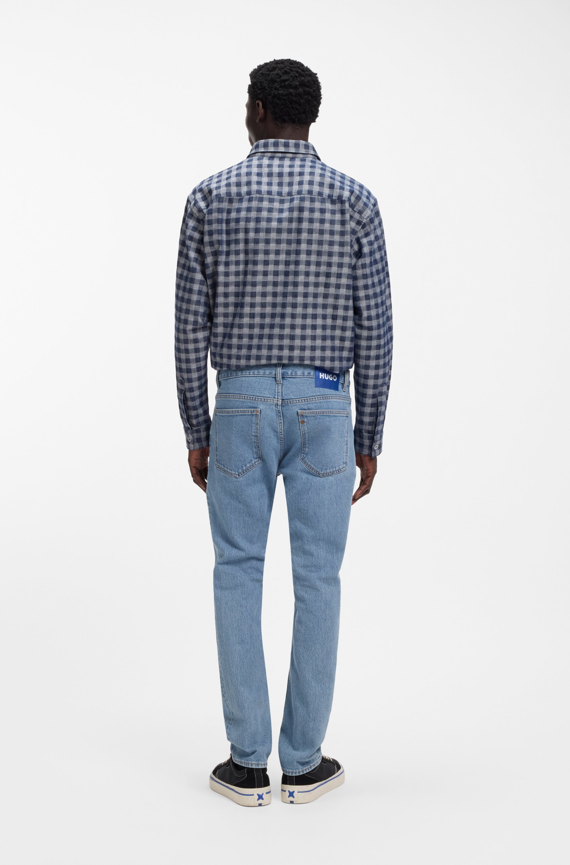 HUGO Blue Slim-fit-Jeans »Ash« mit Stone-washed- Finish