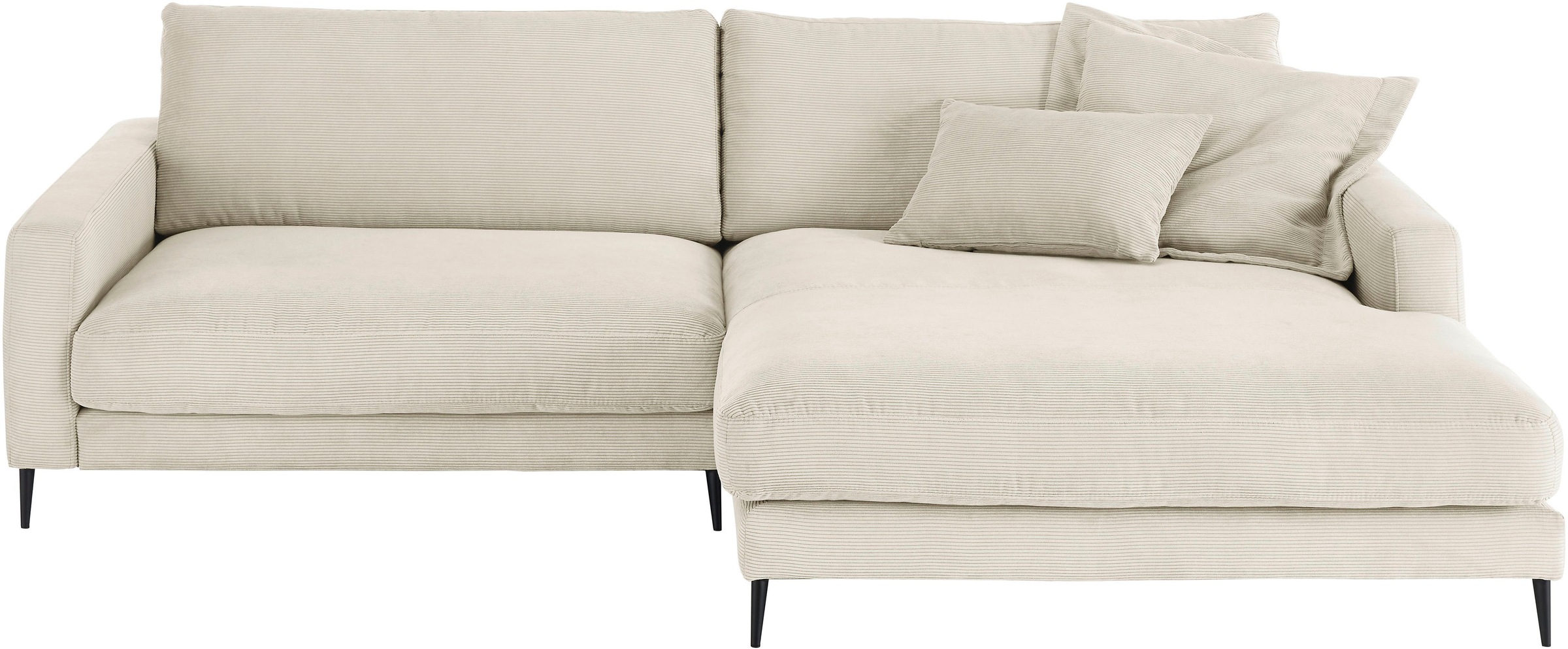 Home affaire Ecksofa »Downtown, B/T/H: 272/190/84 cm L-Form« weicher Sitzko günstig online kaufen