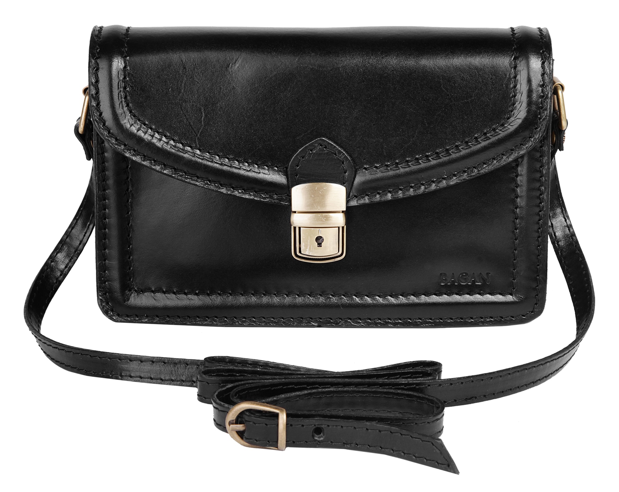Bagan Umhängetasche, echt Leder, Made in Italy