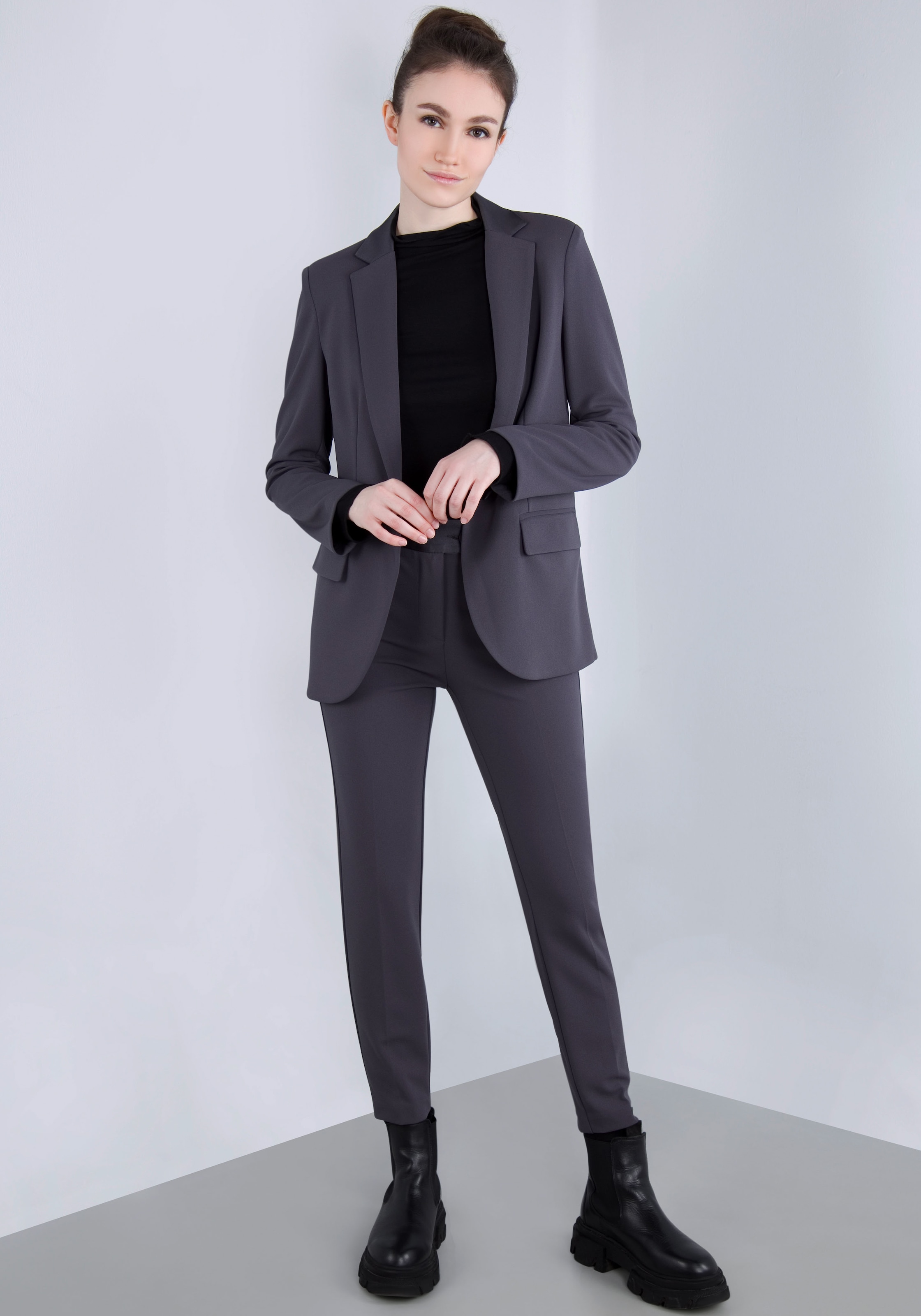IMPERIAL Longblazer, mit Satindetails und Stretch