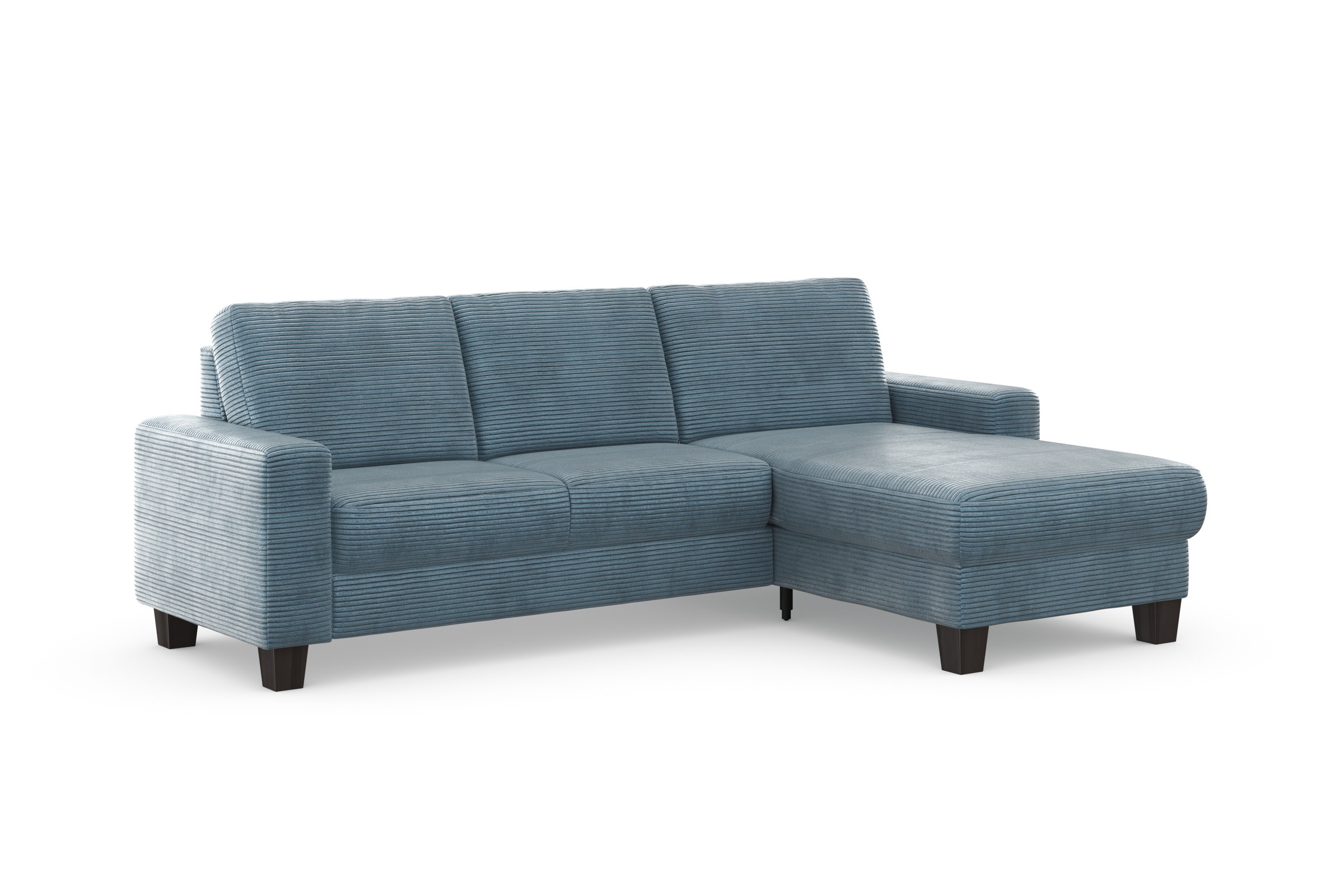 Home affaire Ecksofa »Summer L-Form«, mit Recamiere, mit oder ohne Bettfunktion und Bettkasten, Cord-Bezug