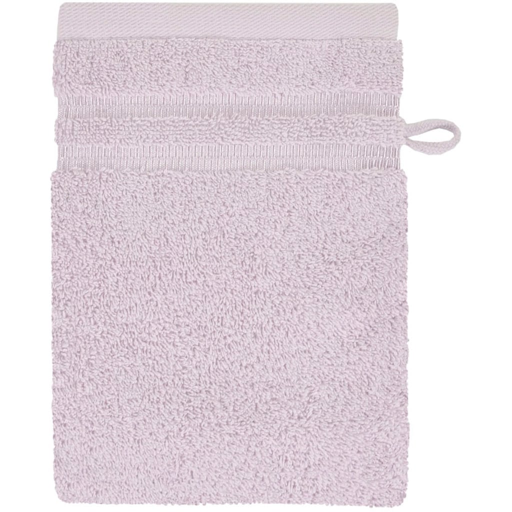 Schiesser Waschhandschuh »Schiesser Frottier-Set Milano, 5x Stück«, (5 tlg.), mit Webbordüre