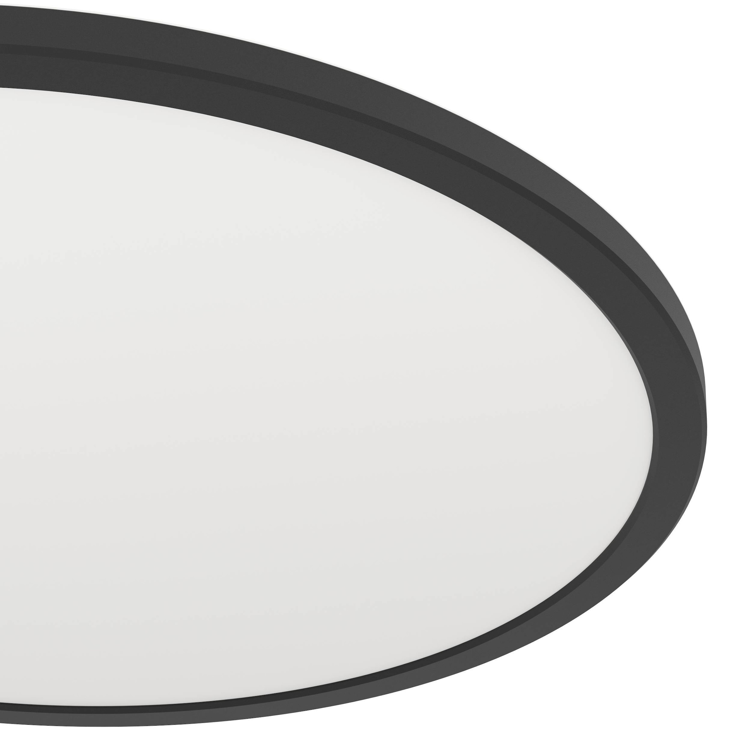 EGLO Deckenleuchte »Rovito Deckenlampe, Deckenbeleuchtung, Badlampe, Kunststoff, IP44« LED-Modul 1 Stk. Kaltweiß | Neutralweiß | Warmweiß Wand-/Deckenleuchte - H3,2 x Ø50 cm - schwarz - 16,8W inkl.